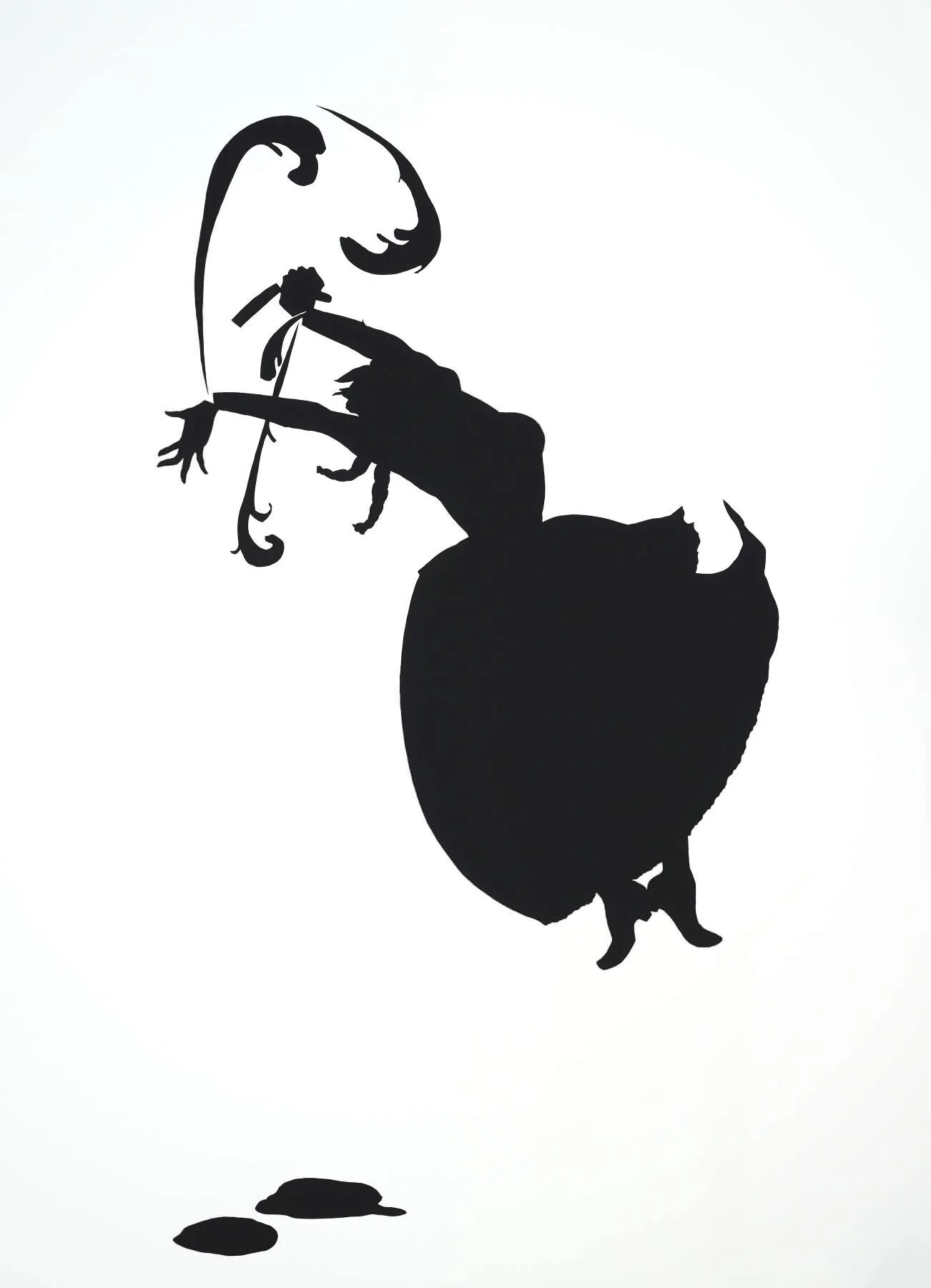 Kara Walker (Stockton, California 1969), Cut, 1998, carta ritagliata, cm 223,5 x 137,2. Minneapolis, Walker Art Center. Dono Donna MacMillan, 2013. © Kara Walker