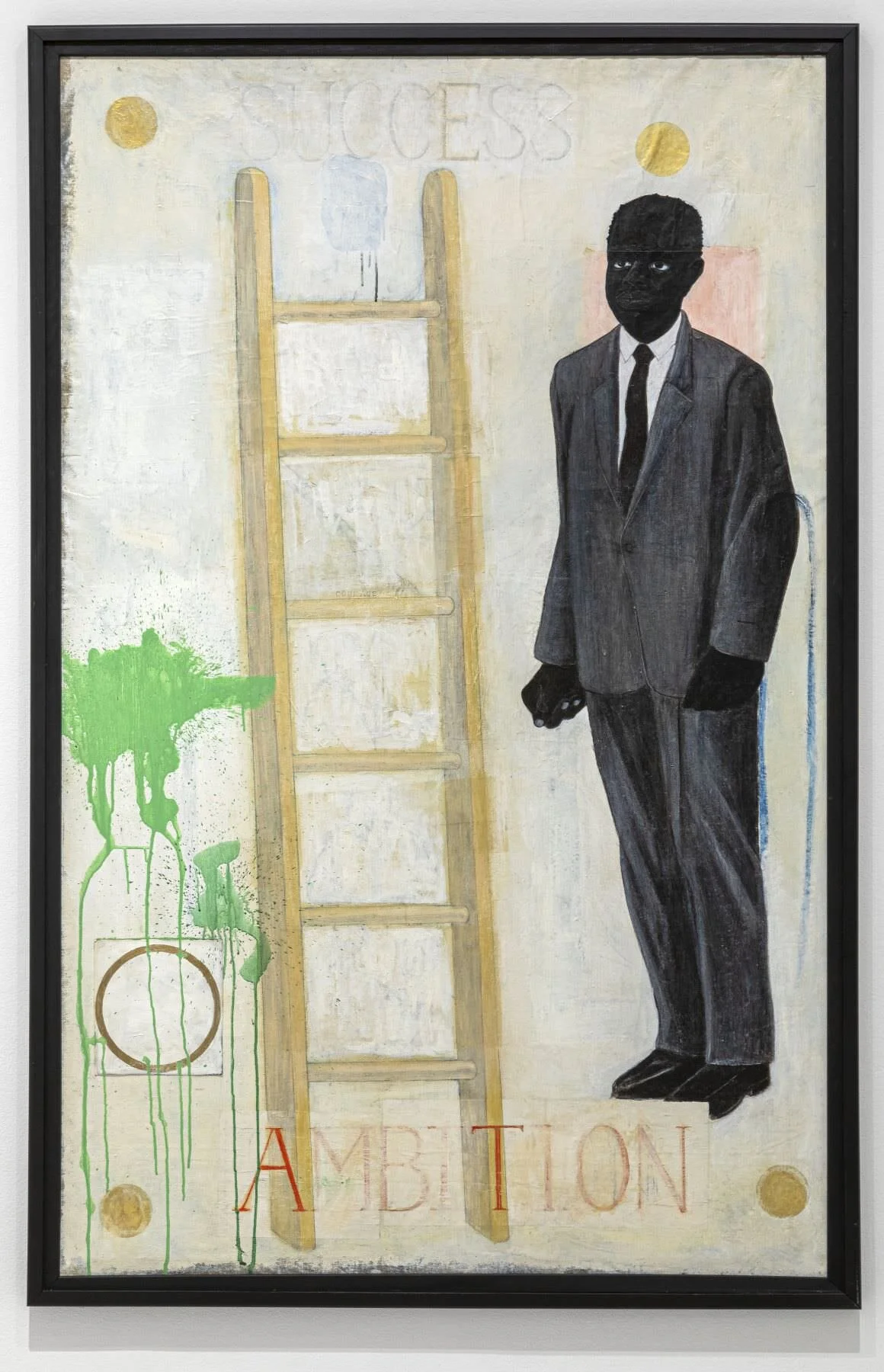 Kerry James Marshall (Birmingham, Alabama 1955), Blind Ambition, 1990, acrilico, collage su tela, cm 218,8 x 142,2. Minneapolis, Walker Art Center. Dono RBC Wealth Management in onore di John Taft, 2016. © Kerry James Marshall. Courtesy of the artist and Jack Shainman Gallery, New York.