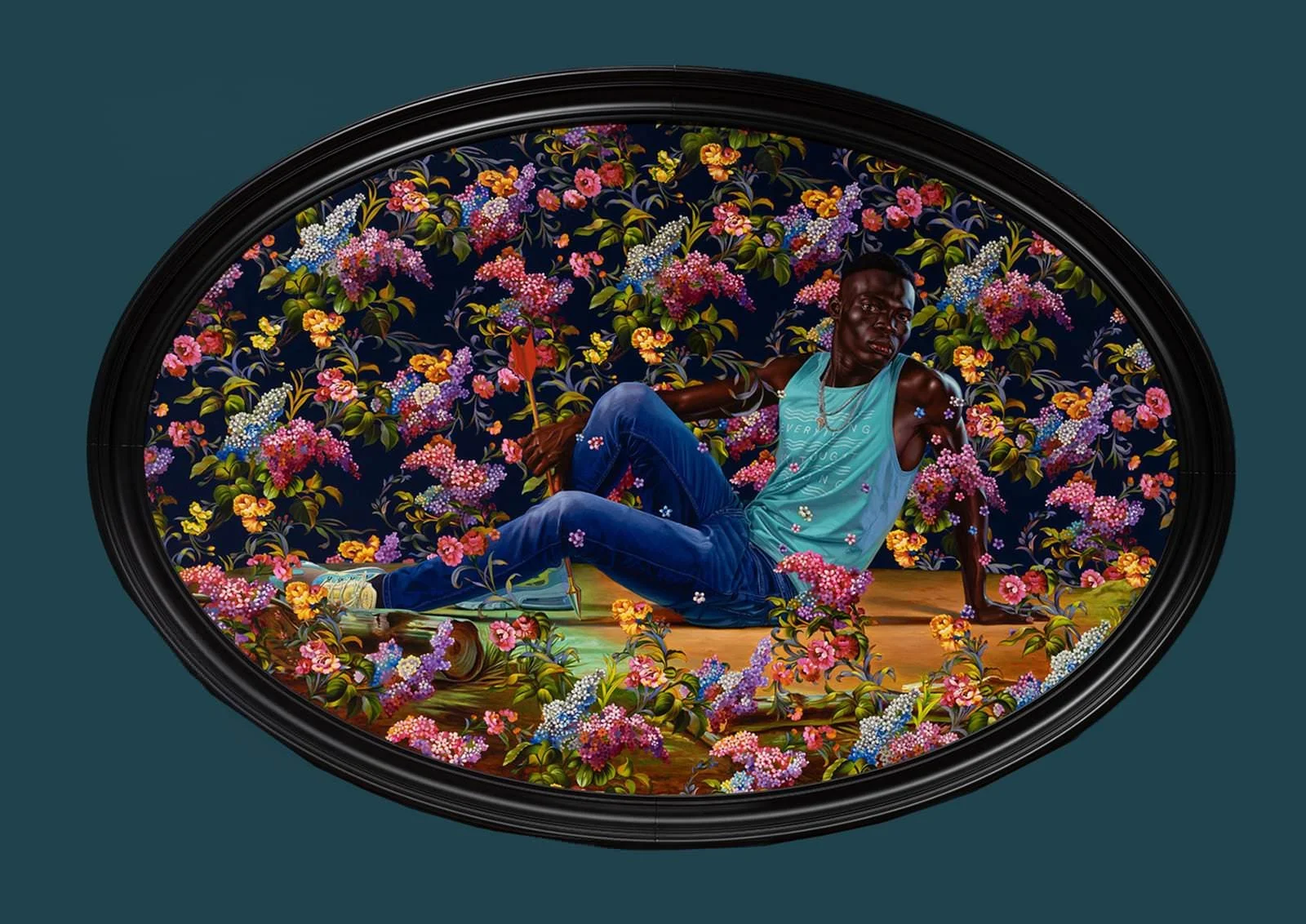 Kehinde Wiley dipinto uomo venezia
