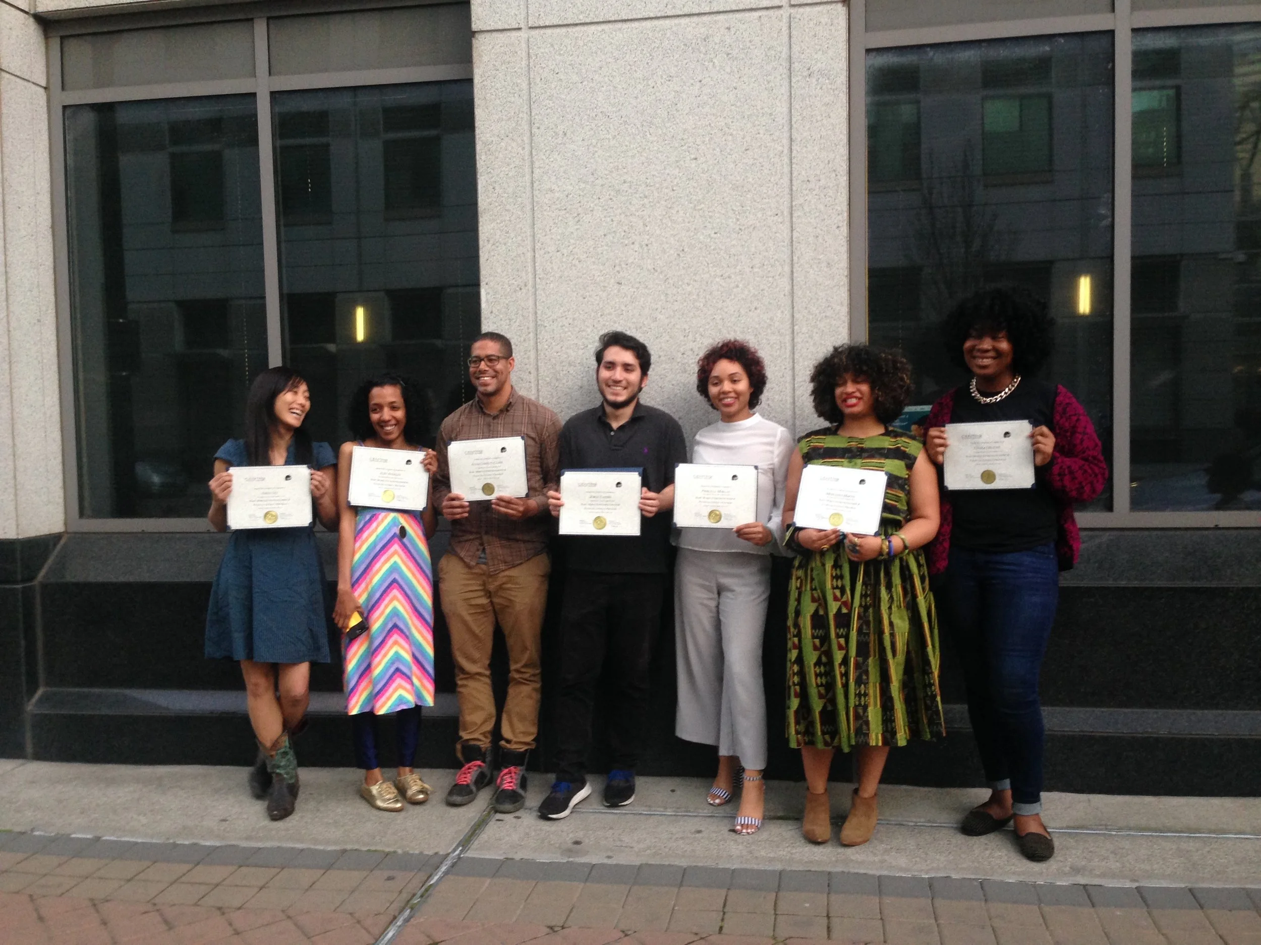 Graduating class of Centro's Basic Entrepreneurship Program in Oakland, CA.