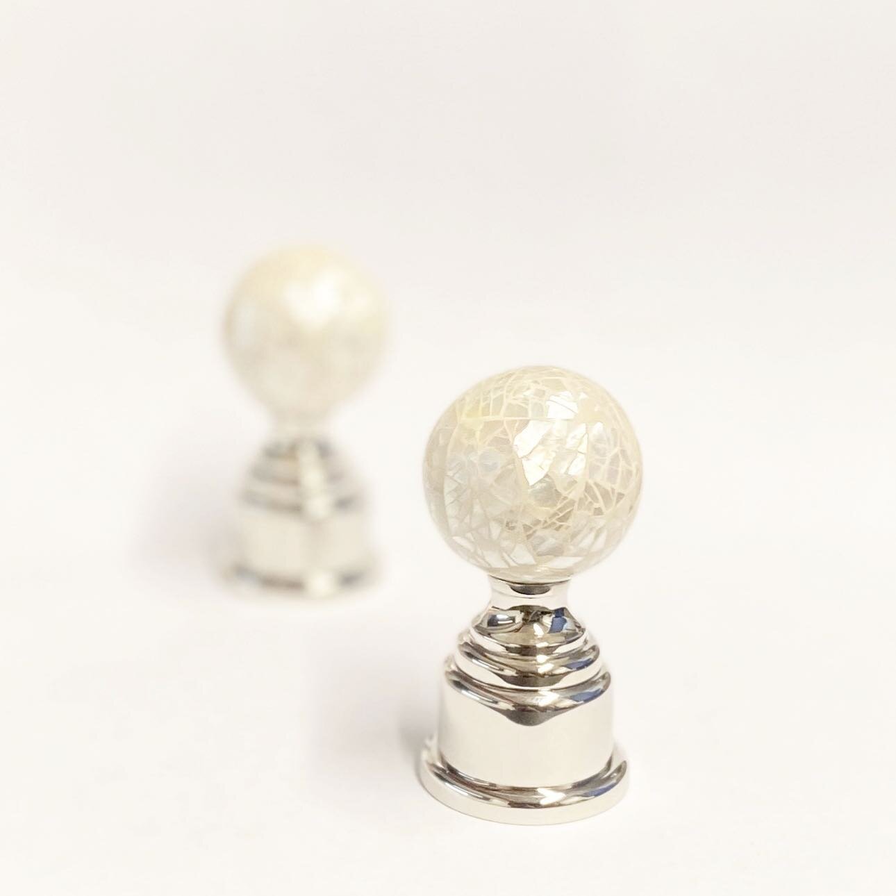 Our client loved some hardware that didn&rsquo;t fit their application quite right. We preserved the spheres and elaborated on the base. Polished Nickel plated brass custom turned. .......................... .......................... ...............