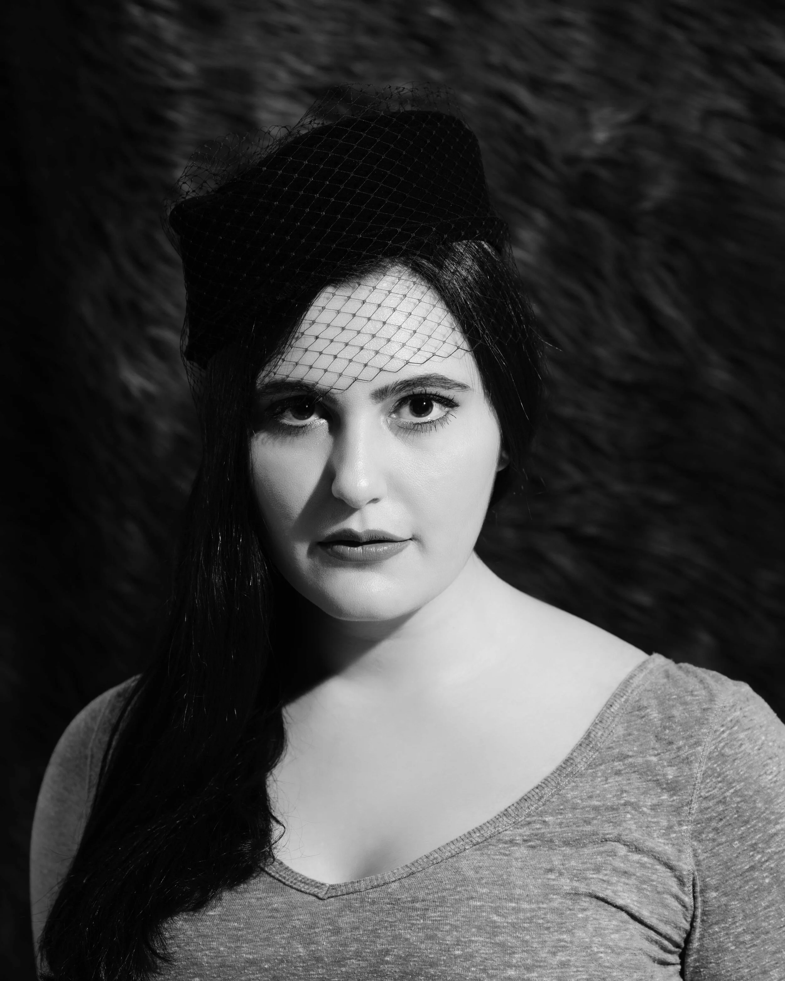 Black and White Film Noir Portrait Los Angeles
