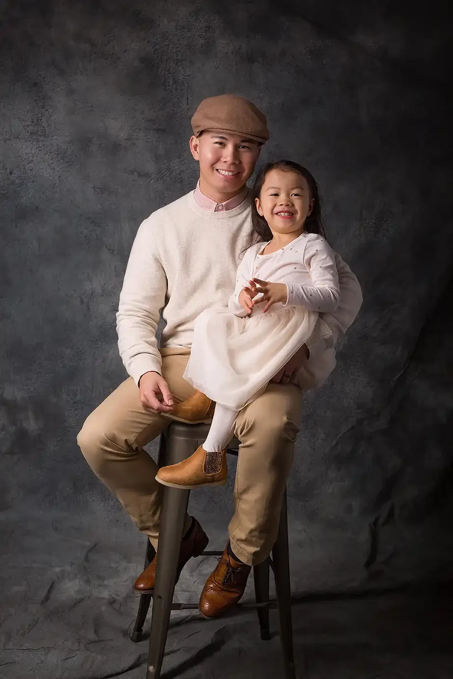 Father and Daughter Holiday Portrait | Los Angeles Family Photographer