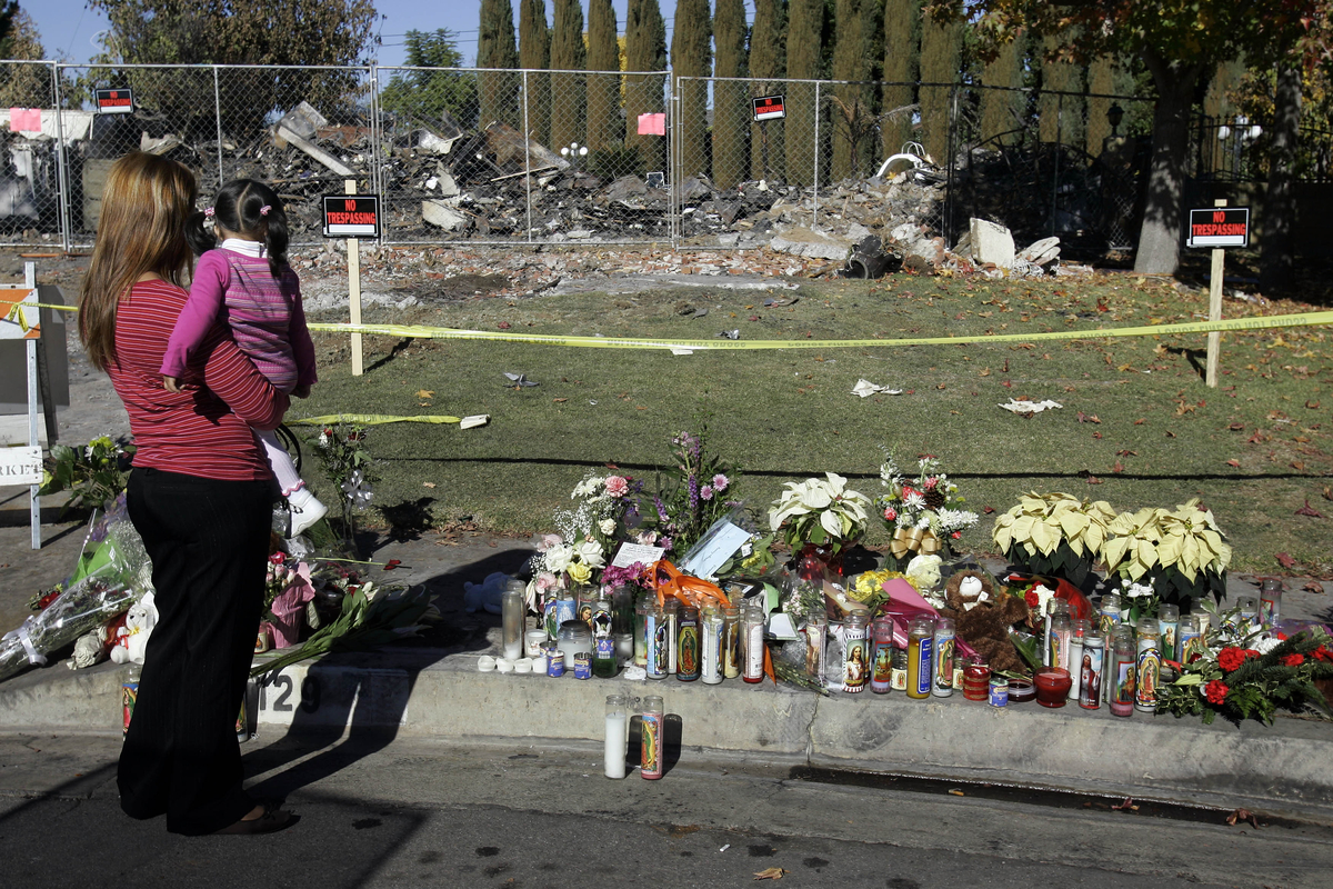 Memorial in front of home