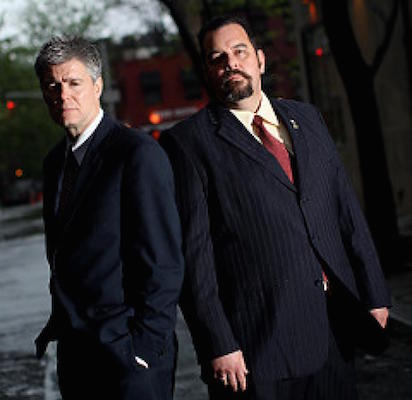 Retired New York City detectives Kevin Gannon and Anthony Duarte.