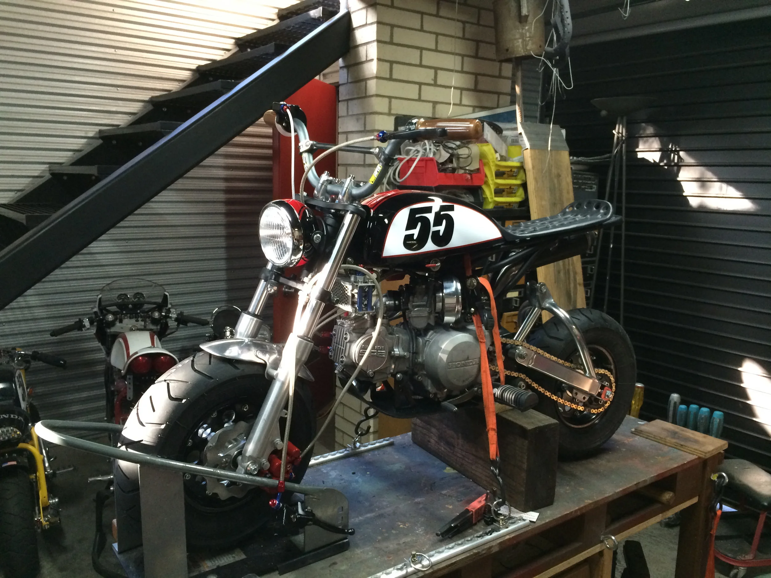 Waiting on parts from Japan...Takegawa rear shock, side cover, kickstand. A couple of key pieces that keep it from being on the ground.
