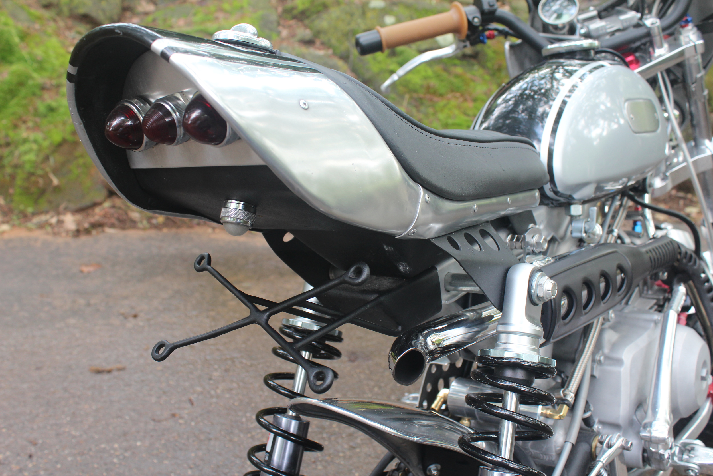   Vintage panel lights were used on brake and license lights as well as the fold-out control panel under the tank tunnel. 