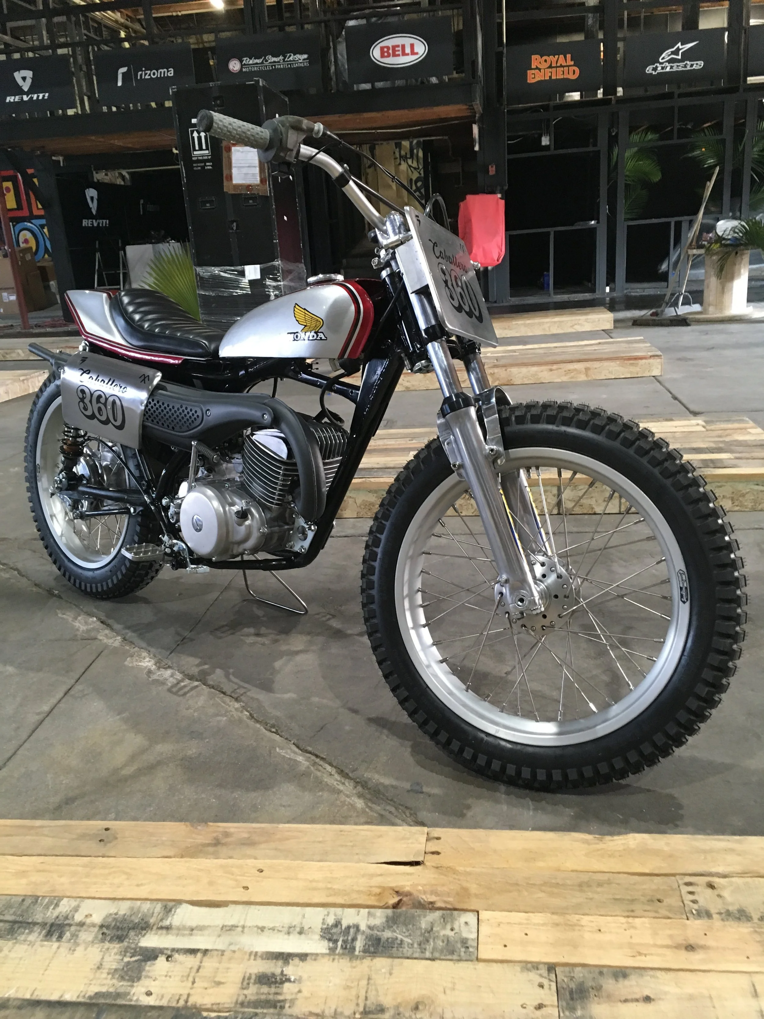  A 1974 Honda MT250 Elsinore made into a flat tracker. Andrew Campo of Meta Motorcycle Lifestyle and Culture Magazine put the donor bike in the hands of Dentonmoto and said to “just do something cool with it” shortly after meeting him in Denver. Anot
