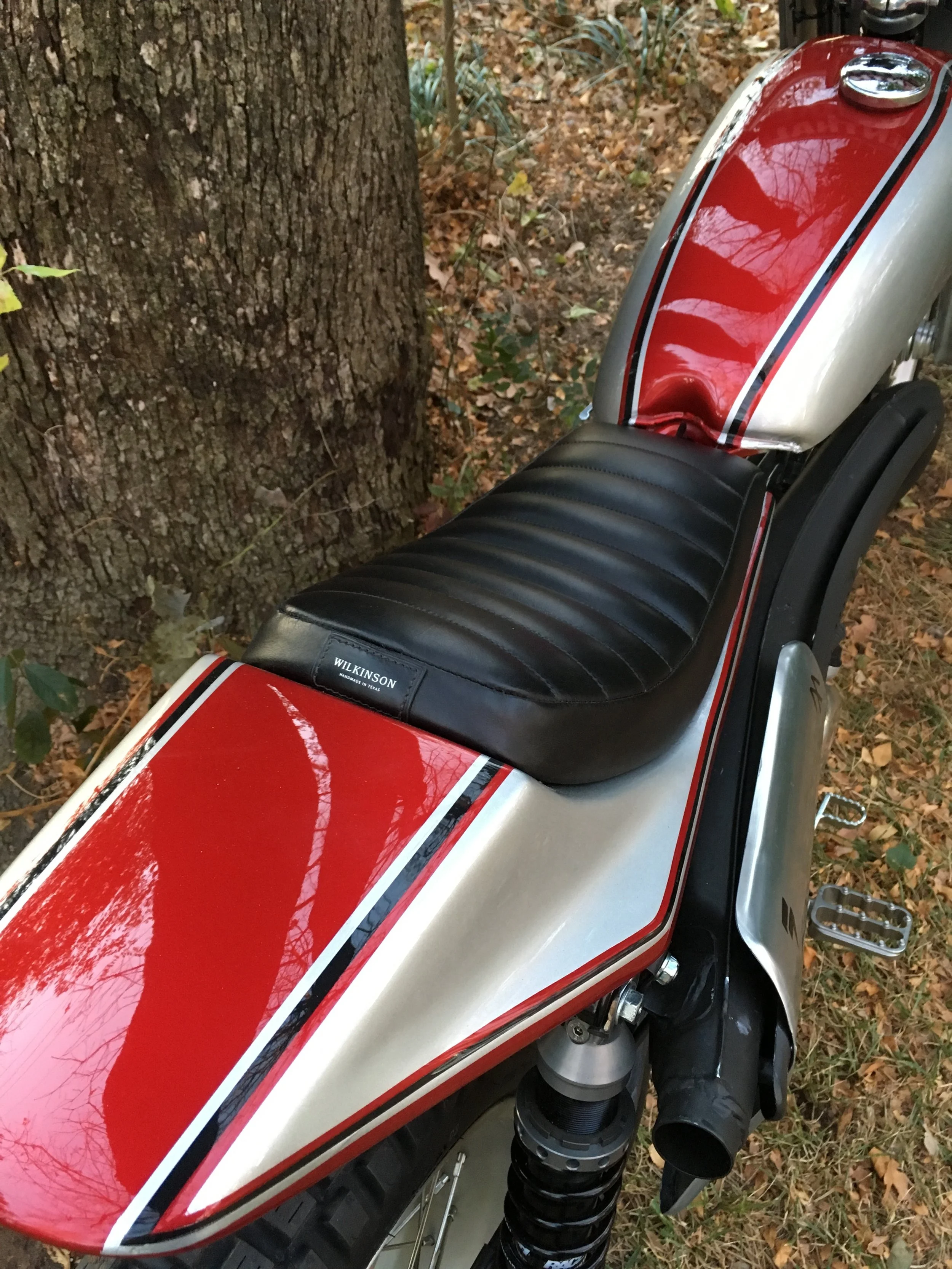   The tank is from an XL350 from what I can tell, with an  asymmetrical back end.   