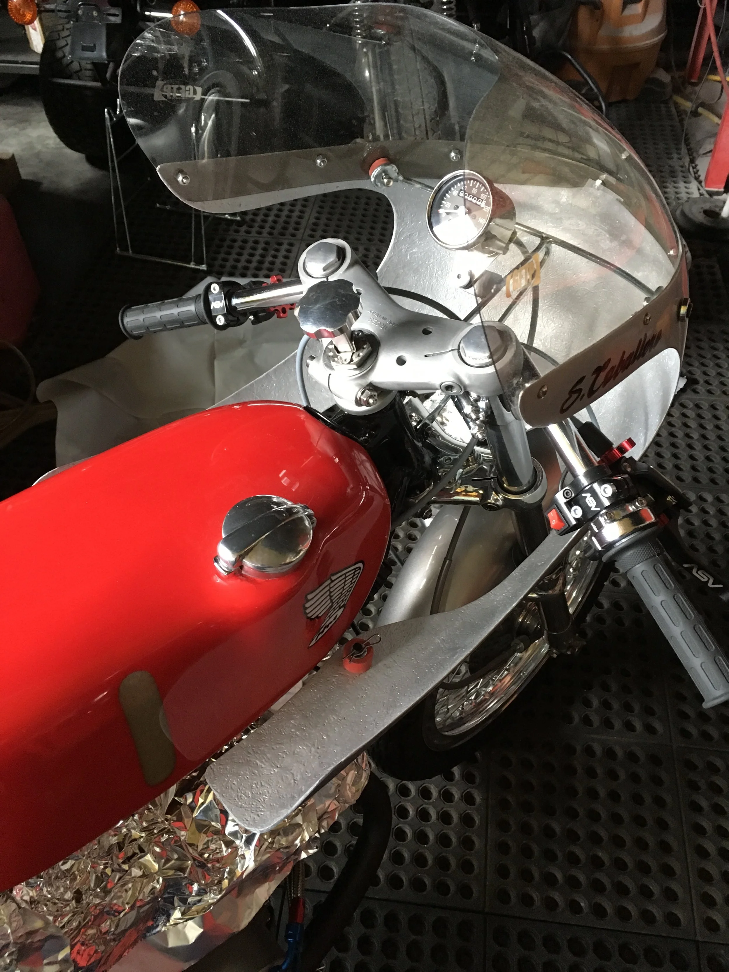   The speedo was floated in the cockpit. 