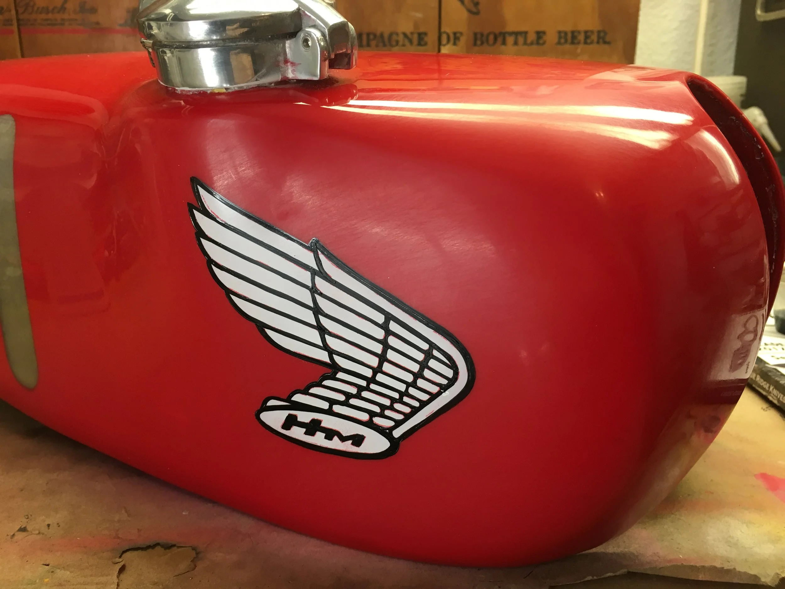  Hand-painted 1960’s Honda Wing by Wade O. Wilson of Mansfield, Tx.  