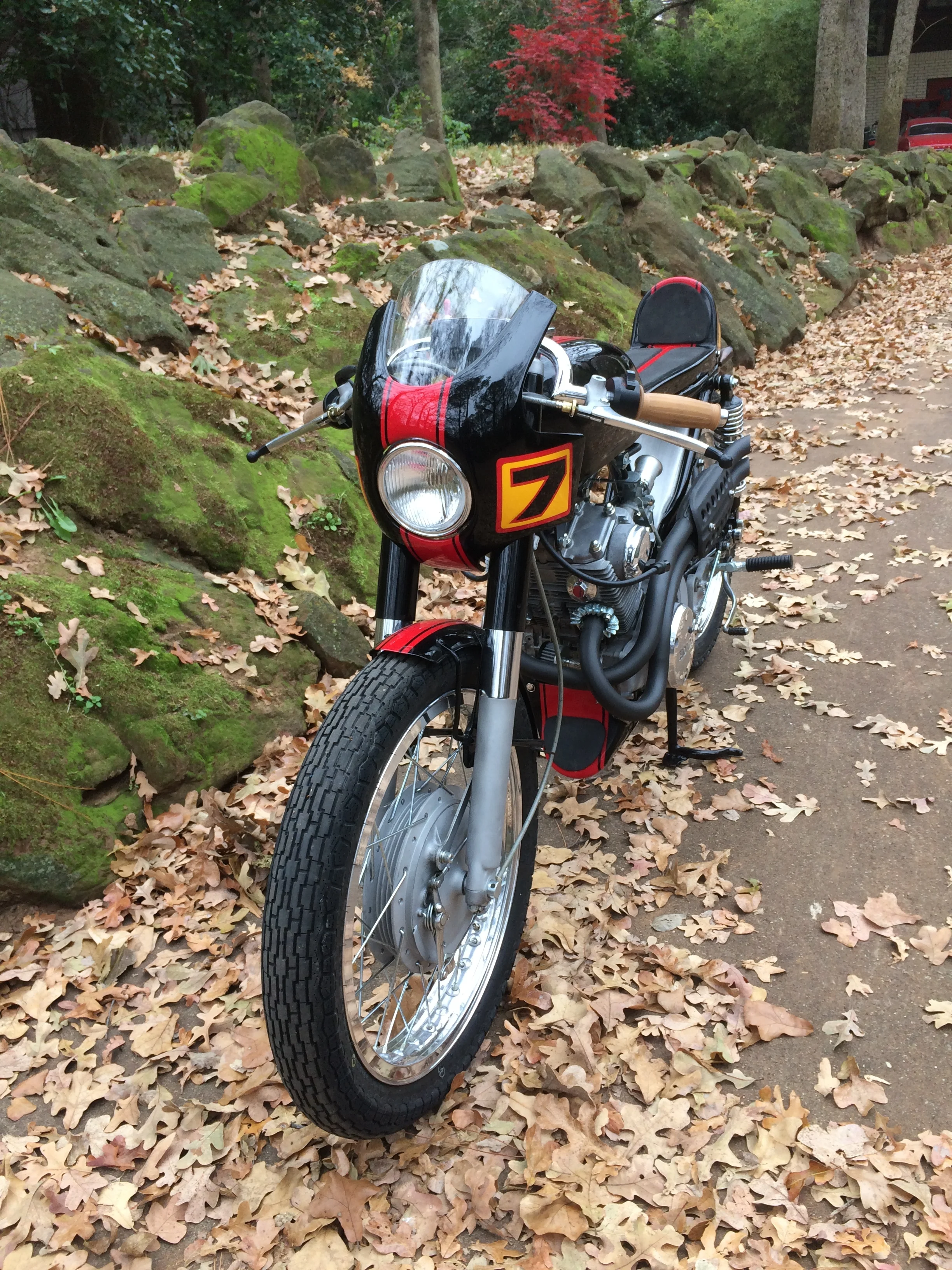  A 1966 Honda CB160 customized in 2016. This bike was the second in a series of three small displacement entry-level Honda race bikes (the 1980 CB50 AC-02 and the Cabracer 360 were the other two.) One of the things I love about motorcycles is the sto