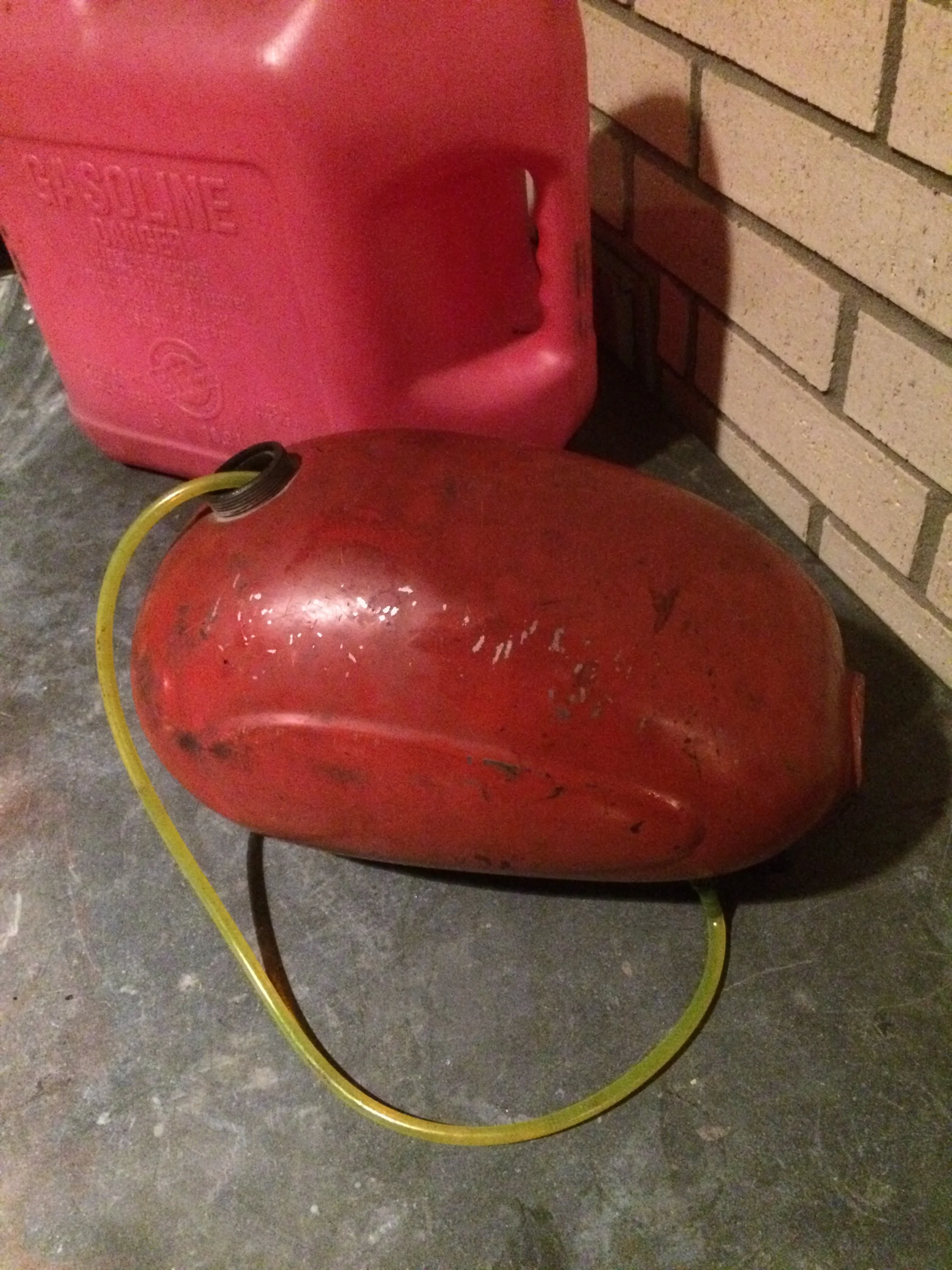  Leak testing. The plumbing on this bike was absent and I just wanted to make sure there was no slow leak with a two day test run. 