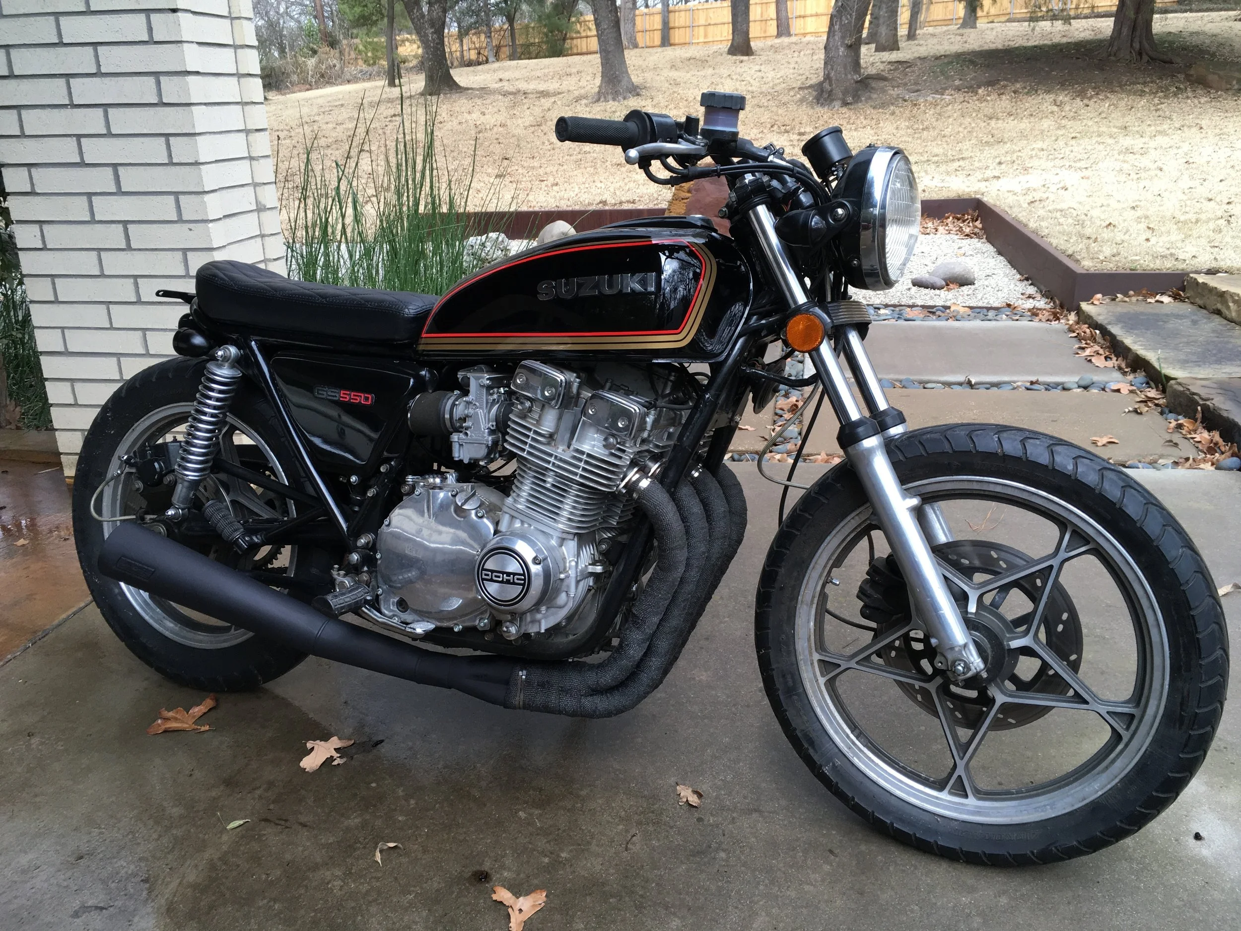   One of the progress pics in the middle of the update. The exhaust has been ceramic coated  and the headers wrapped. 