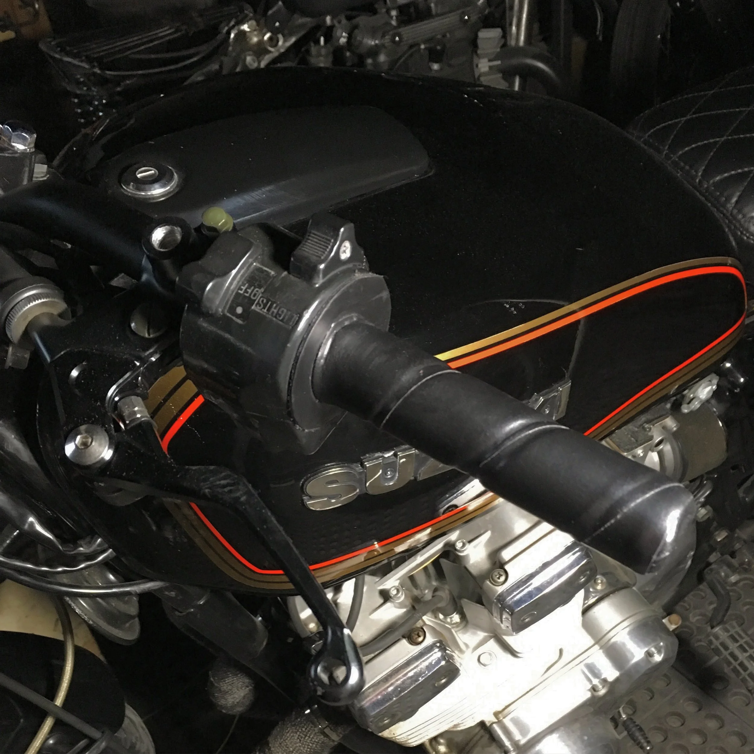   The Horween leather wrapped grips. 