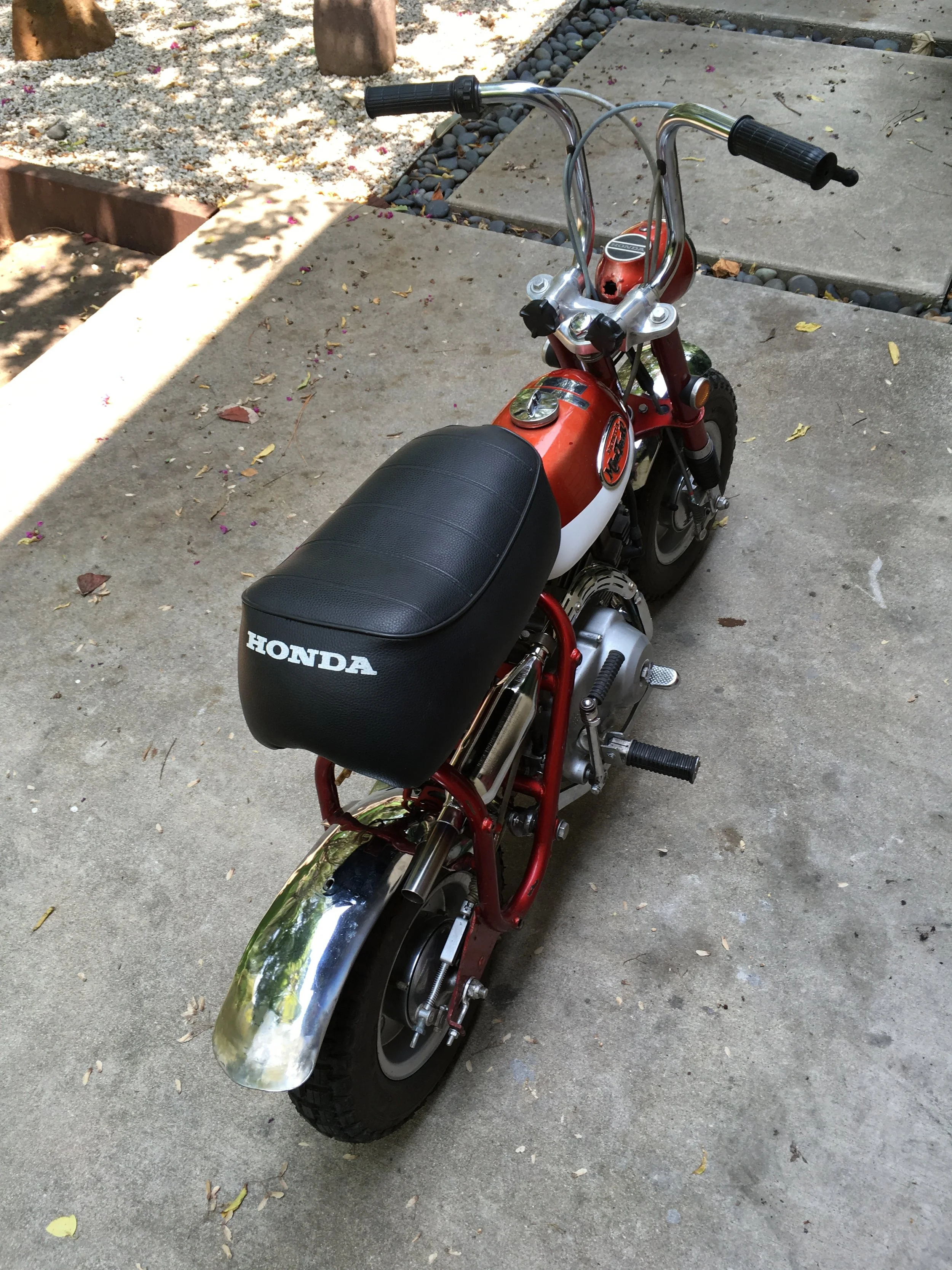  The seat cover was replaced, new cables, brake levers, grips, and all of the other rubber was replaced. 
