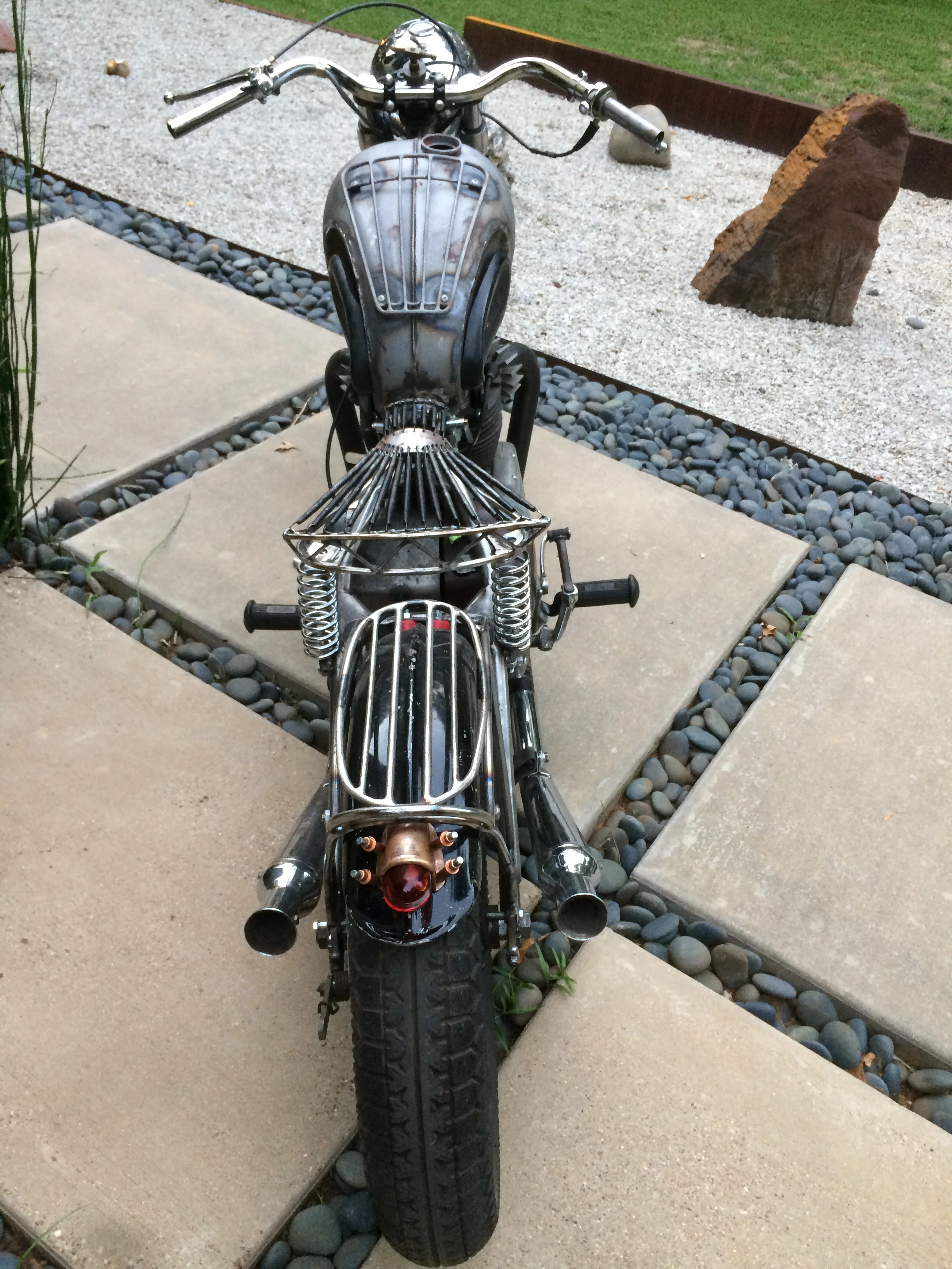  There will be a leather pad on the rear rack for 2-up riding. 