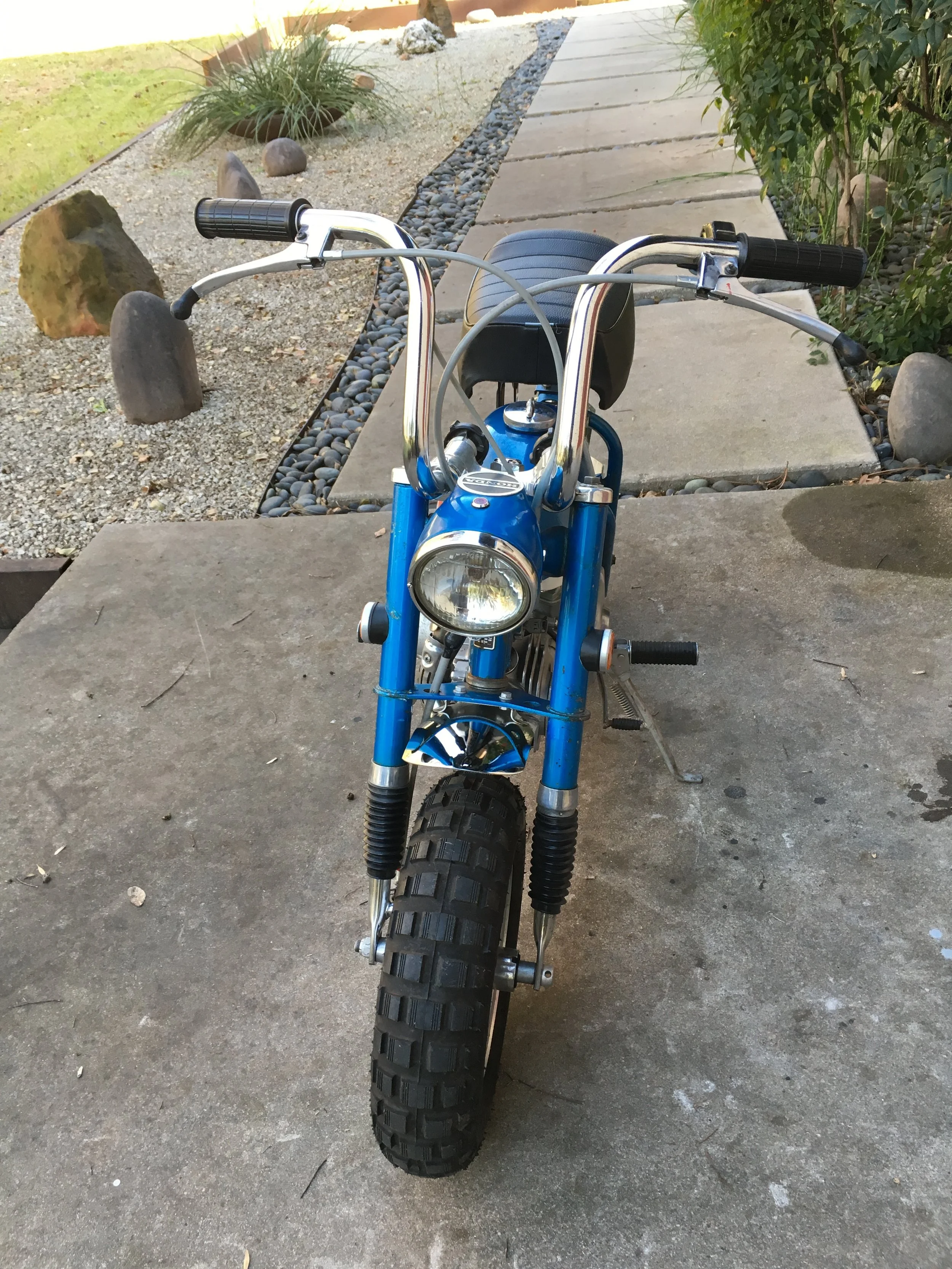  The fold-down bars were straightened and the throttle and grips replaced. The bike is 100 percent functional. 