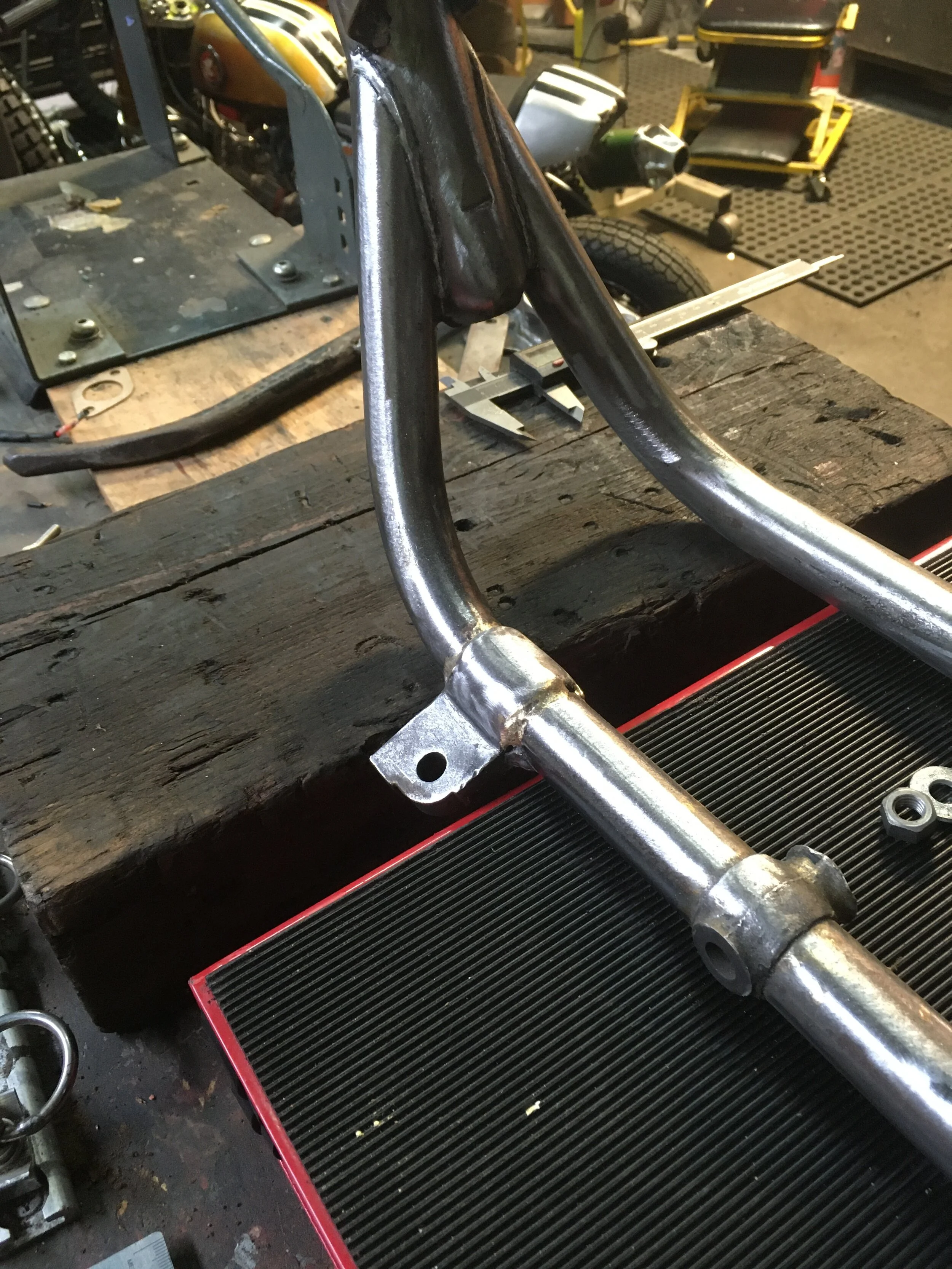  A new side stand bung was brazed on. 