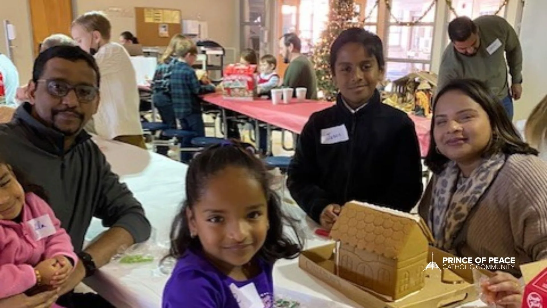 Families Gather to Make Gingerbread Houses — Prince of Peace Plano