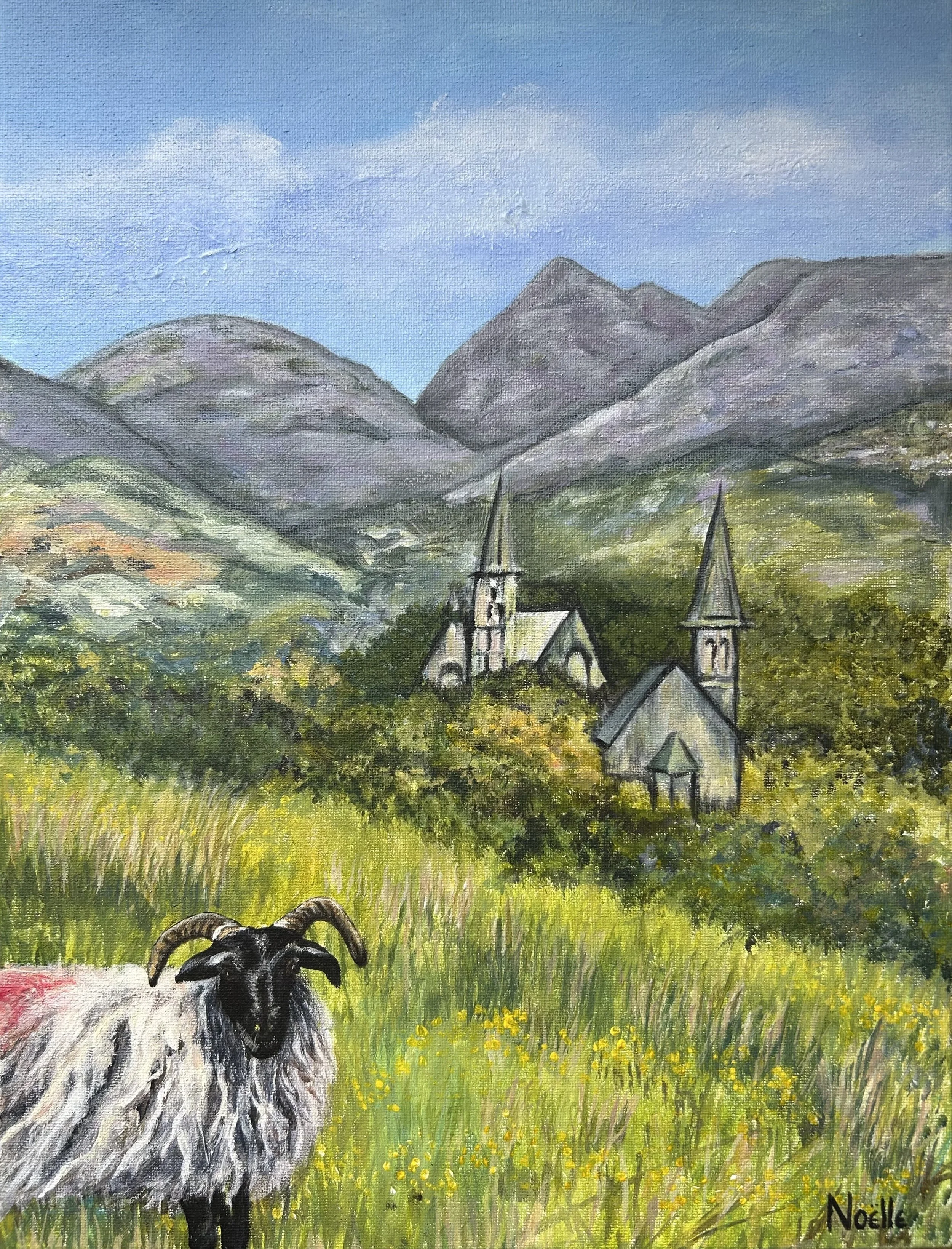 # 1160 - Clifden Sky Road View 12" x 16" I Acrylic