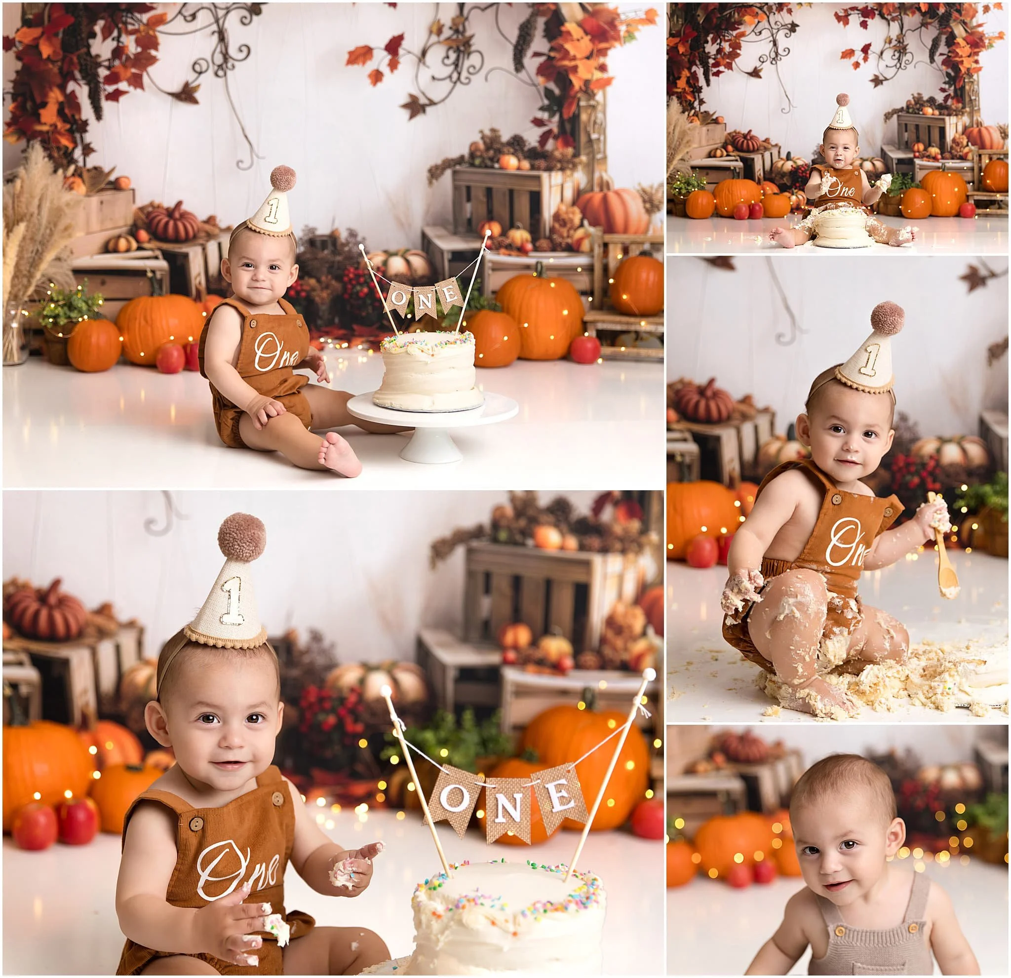  Fall and pumpkin theme for cake smash session  