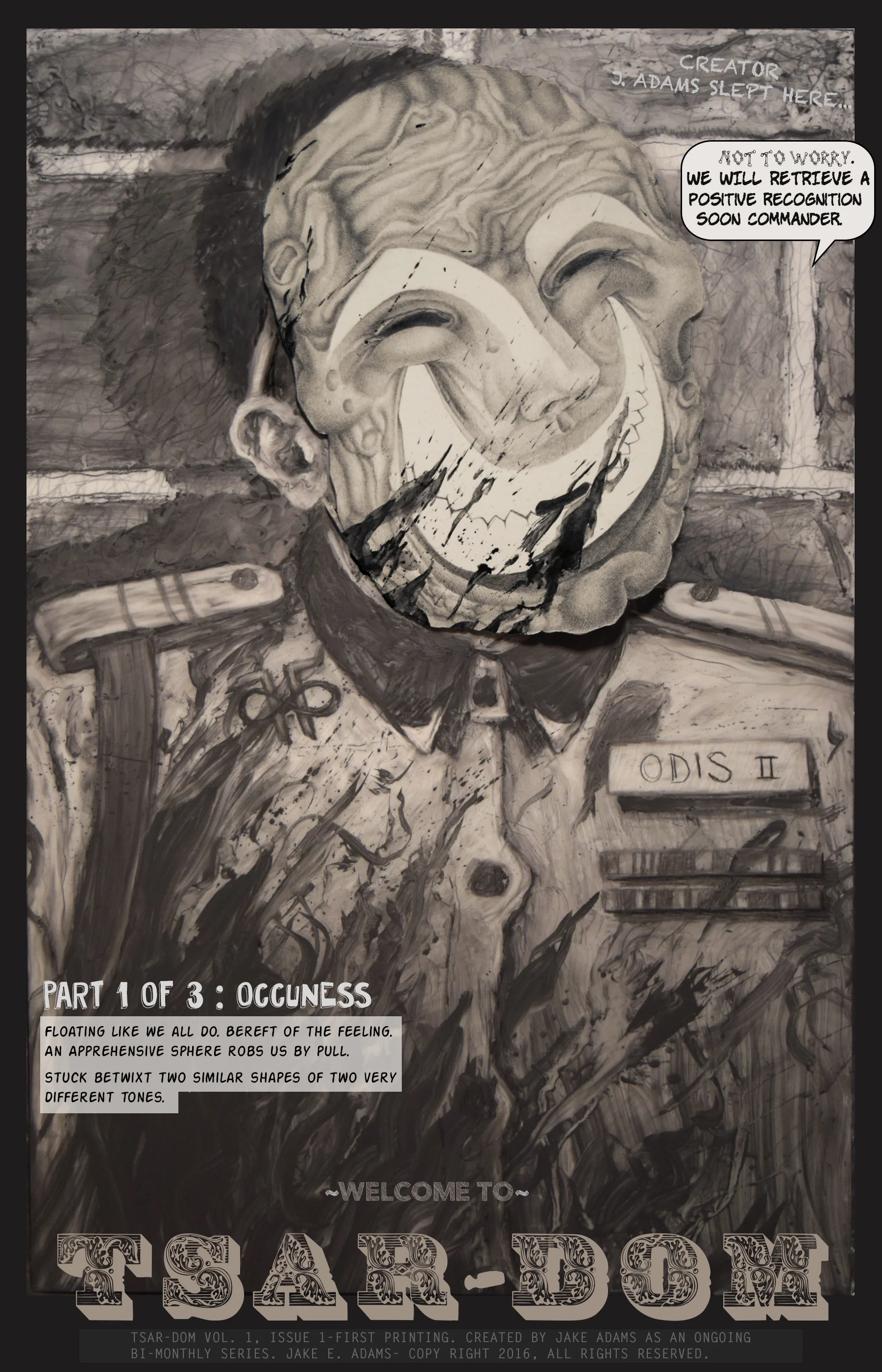 PAGE 2 OF TSARDOM COMIC BOOK. MIXED MEDIA, 2016