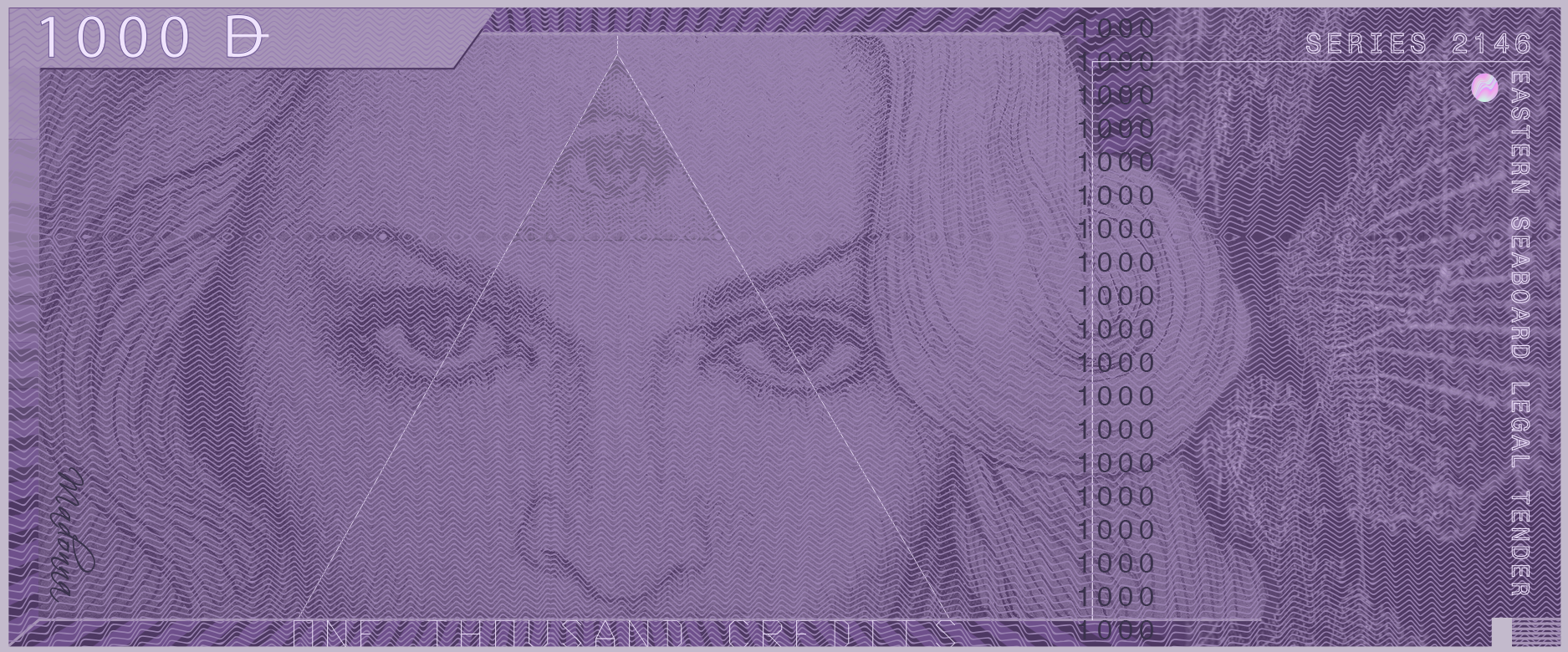 Copy of Front of Madonna 1000 note.