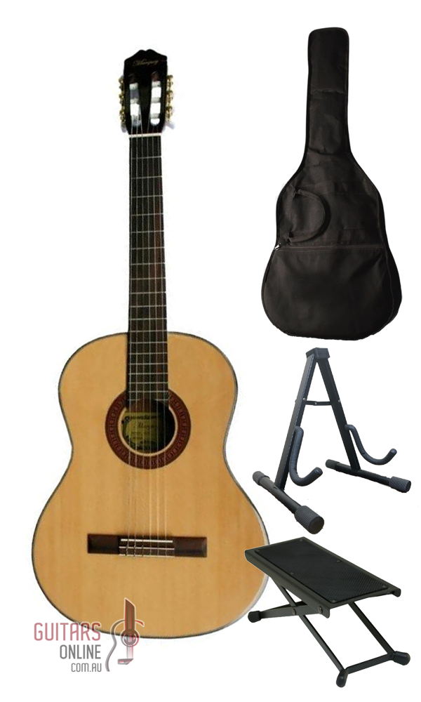GuitarsOnline MC100 Acoustic Spruce Classical Guitar Starter Kit