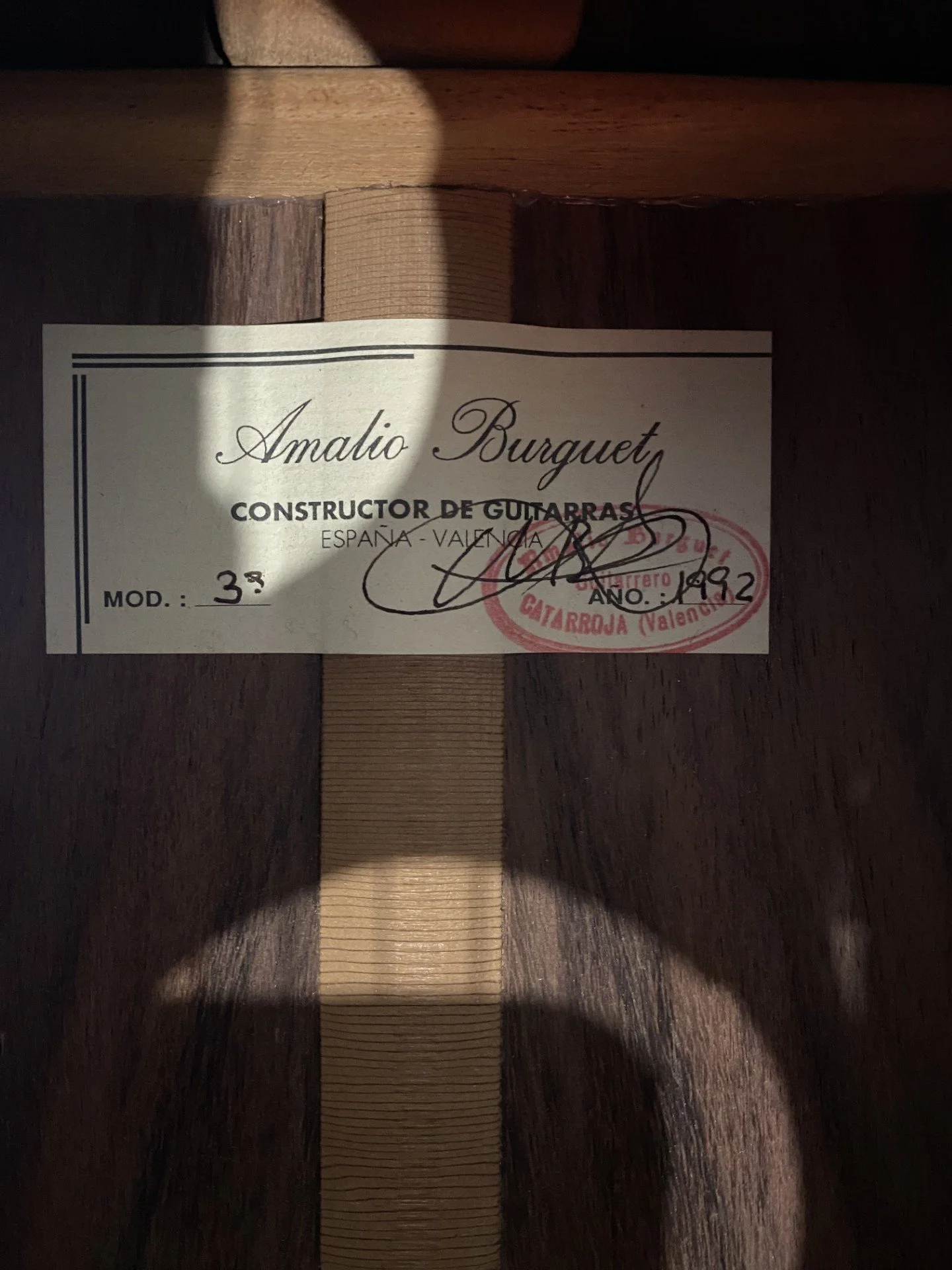 1992 Amalio Burguet 3m Cedar top