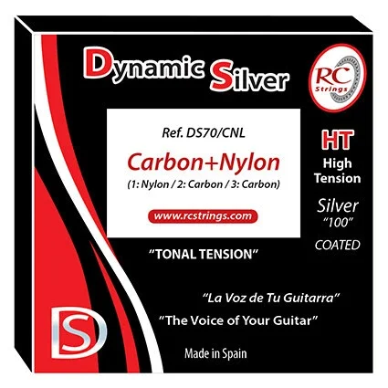 RC Strings DS70/CNL Dynamic Silver HT Bases/Carbon +Nylon Trebles Classical Guitar Strings (Copy)