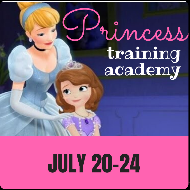  Calling all princesses in training! Spend a week at the royal training academy learning how to be a true princess. With daily visits from each of your favorite princesses, let Belle teach you how to be brave, Cinderella whisk you away to her Bibbidi