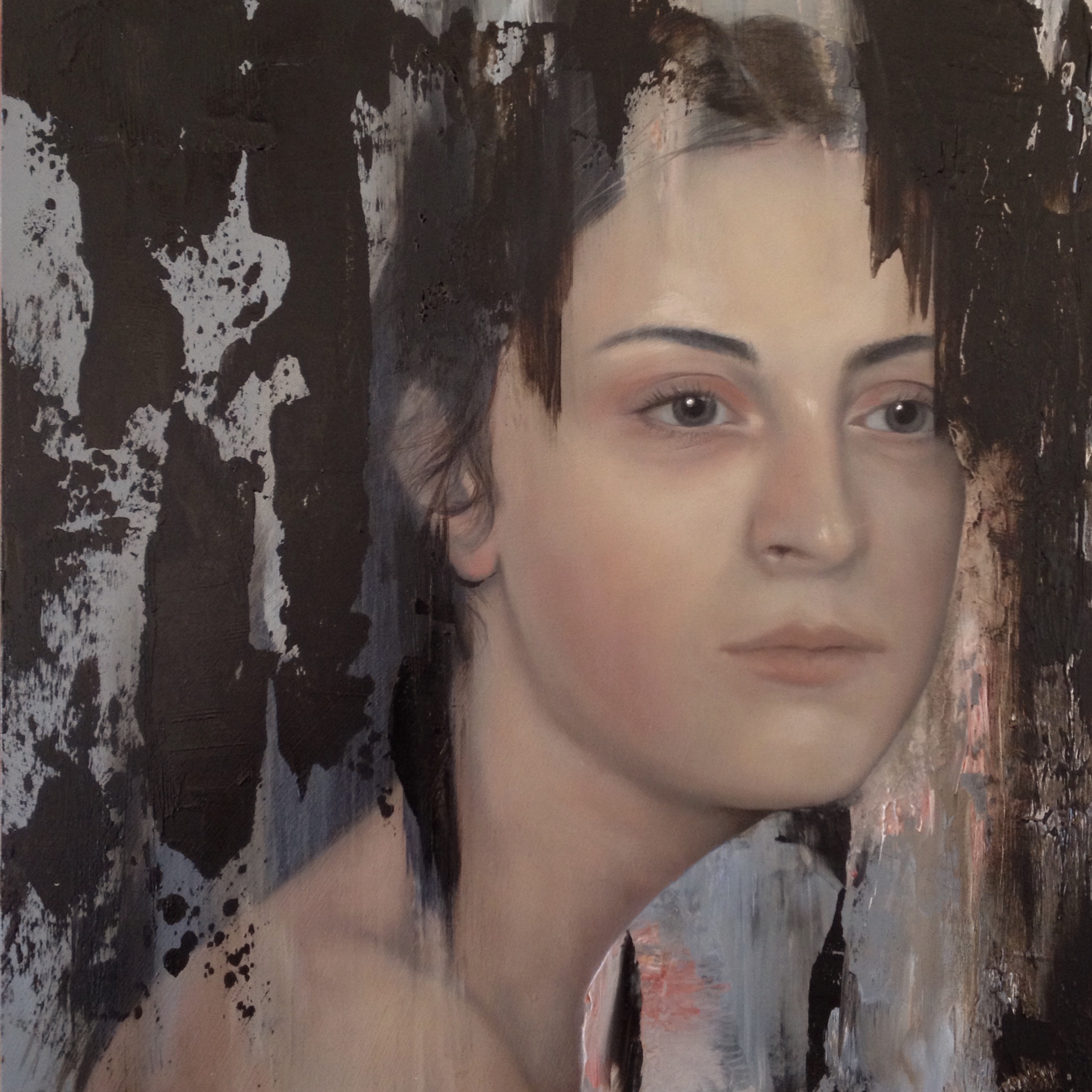 Darkness Creeps 2016, oil on board, 200x200mm