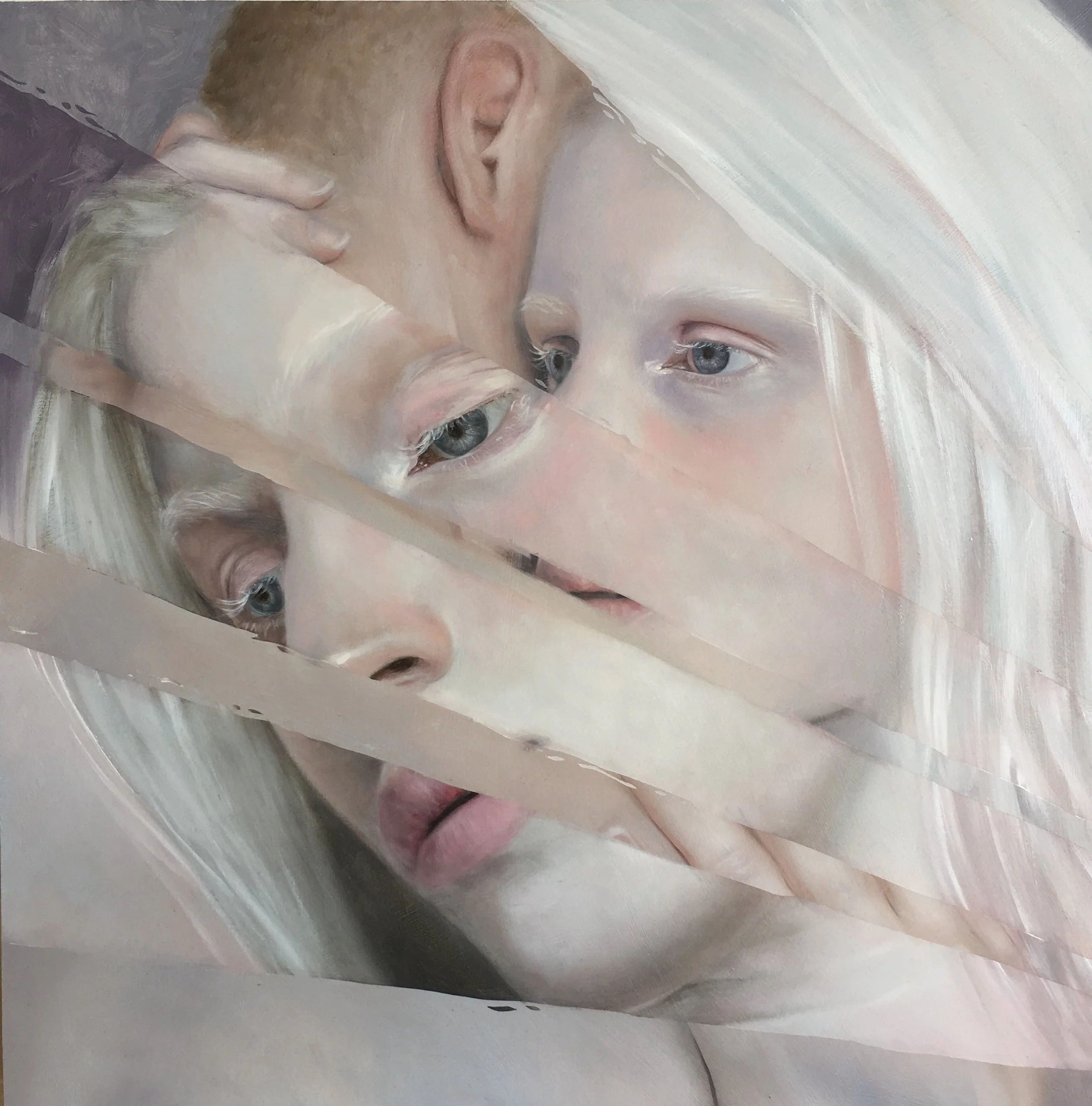 Fracture/Memory, oil on board, 12 x 12" 305 x 305cm