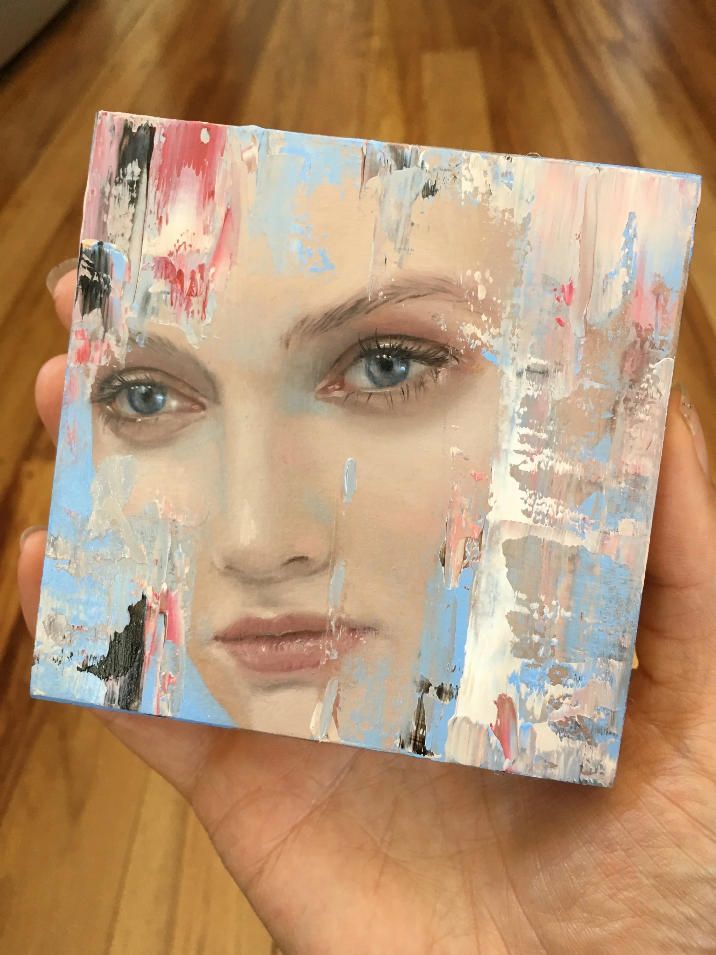 Tiny Work Tuesday 2, oil on board, 100x100mm (4x4") available here