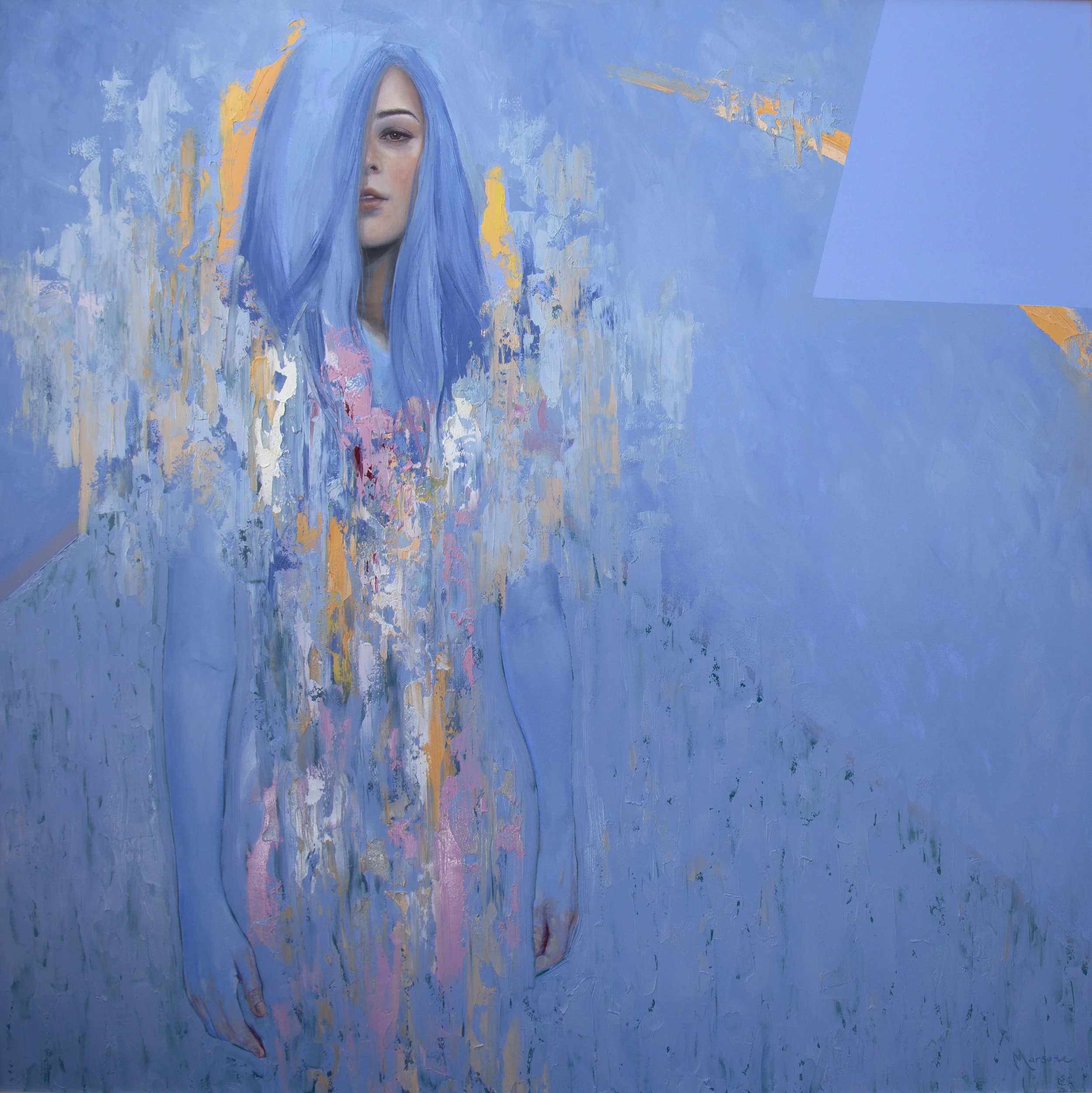 oil on panel…framed…1220 x 1220mm (life-size figure) NZ$6900