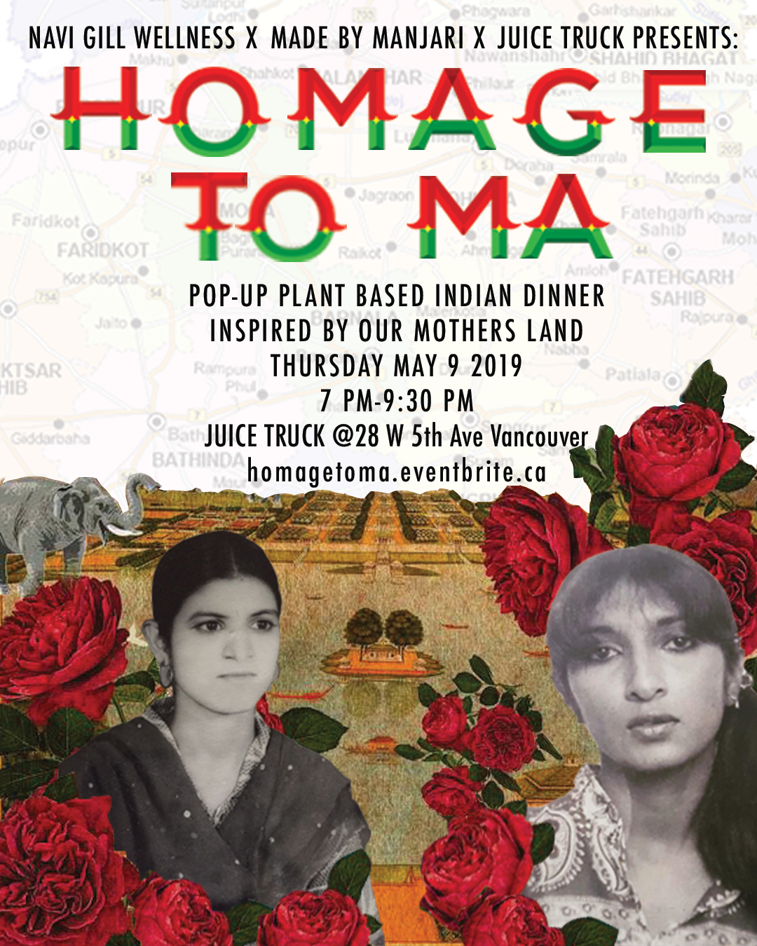 Homage to Ma- Plant based pop-up Indian Dinner Experience