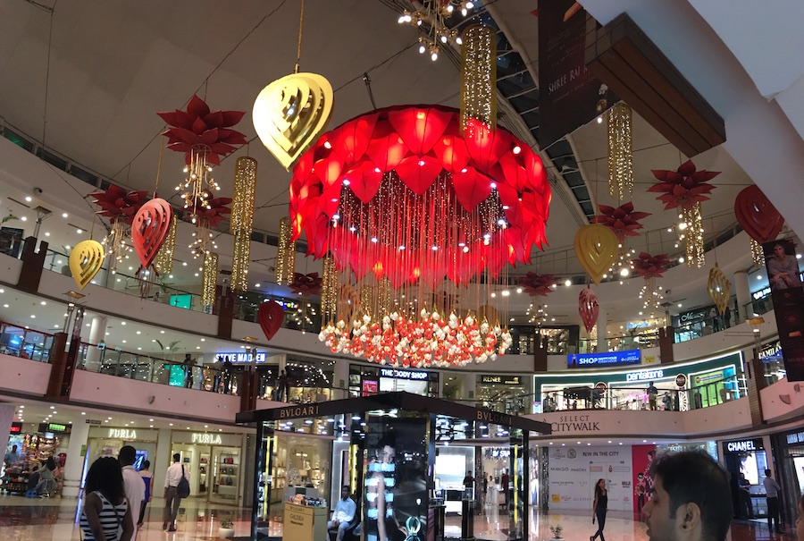  Diwali decorations inside Select Citywalk mall in Saket 