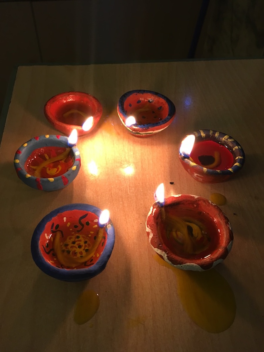  Decorated diyas from our Fulbright/Expat DIY-a Diwali party 