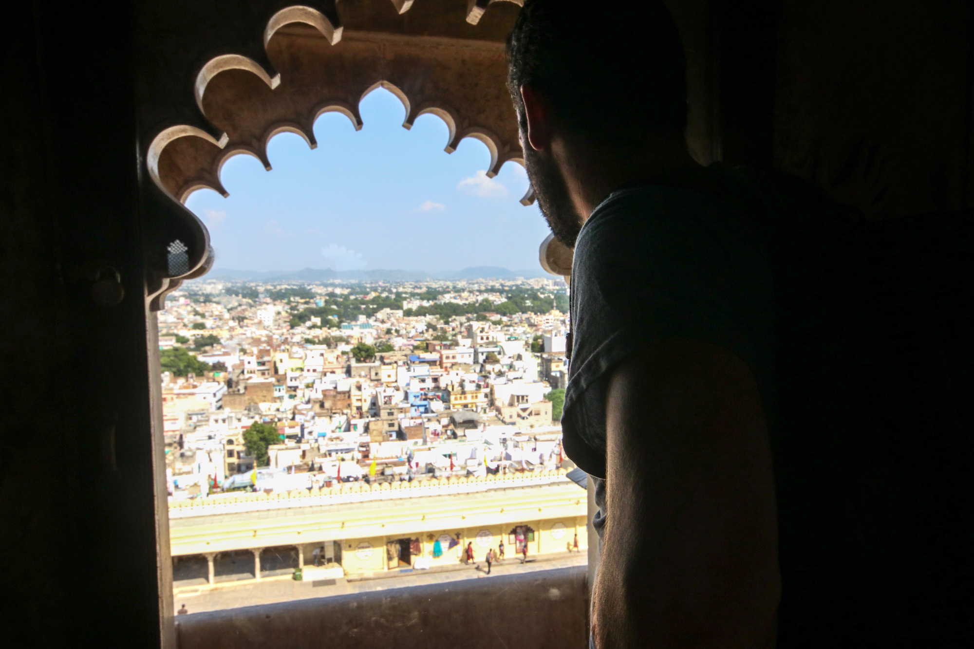 Jorge checking out the city from City Palace