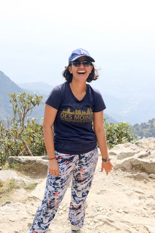 Repping Des Moines and LA during the trek from Dharamkot to Triund
