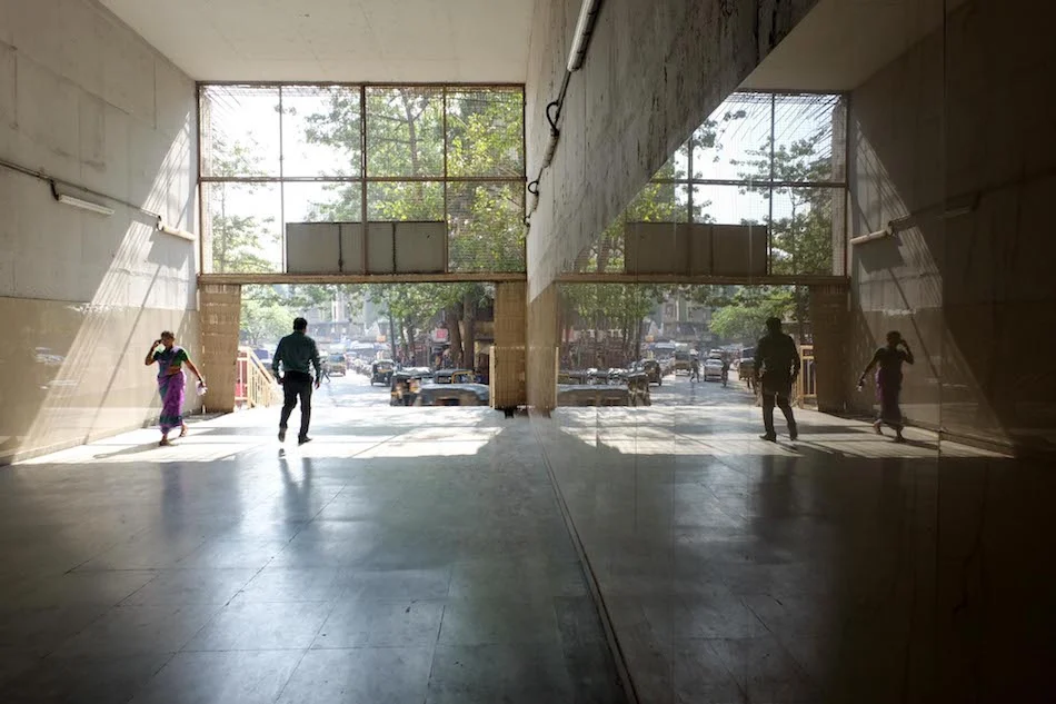 Entryway to the Jagruti Nagar Mumbai Metro station.