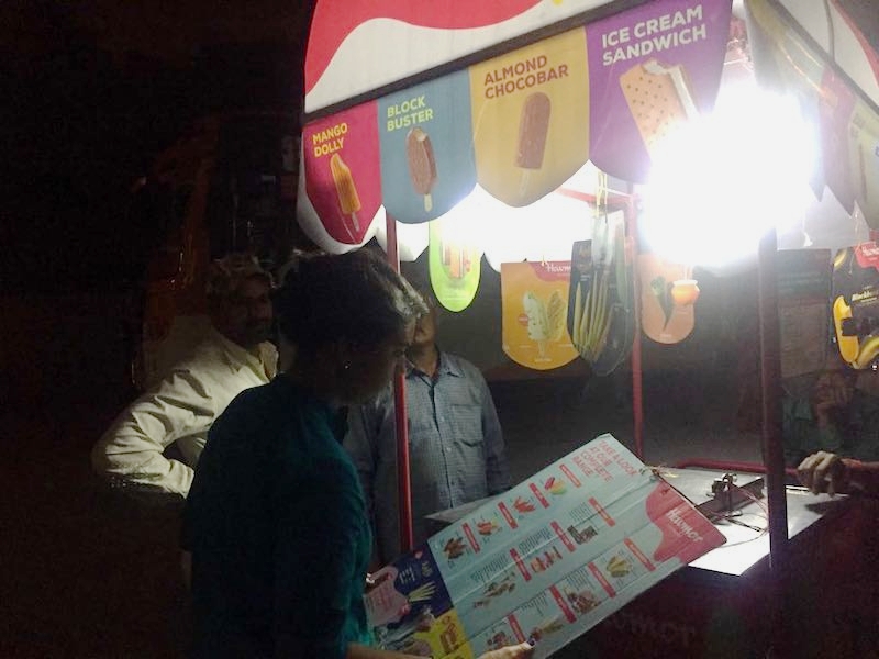 Deciding what sort of ice cream to treat myself to in order to reach Zen Ankita (circa March 2018). PC Jordan W