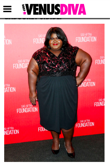 Gabourey Sidibe in Custom IGIGI Dress on the Red Carpet