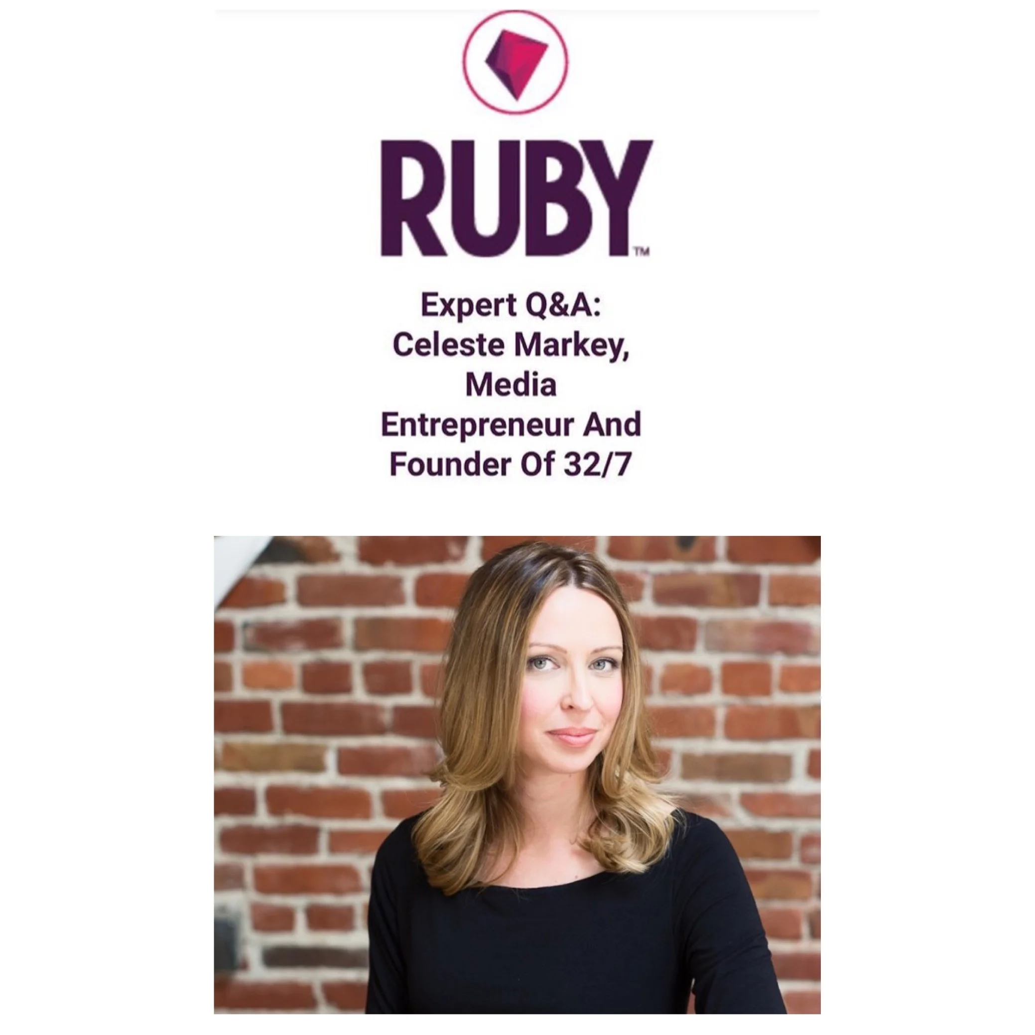 32/7 Founder Celeste Markey Featured in Ruby Mag
