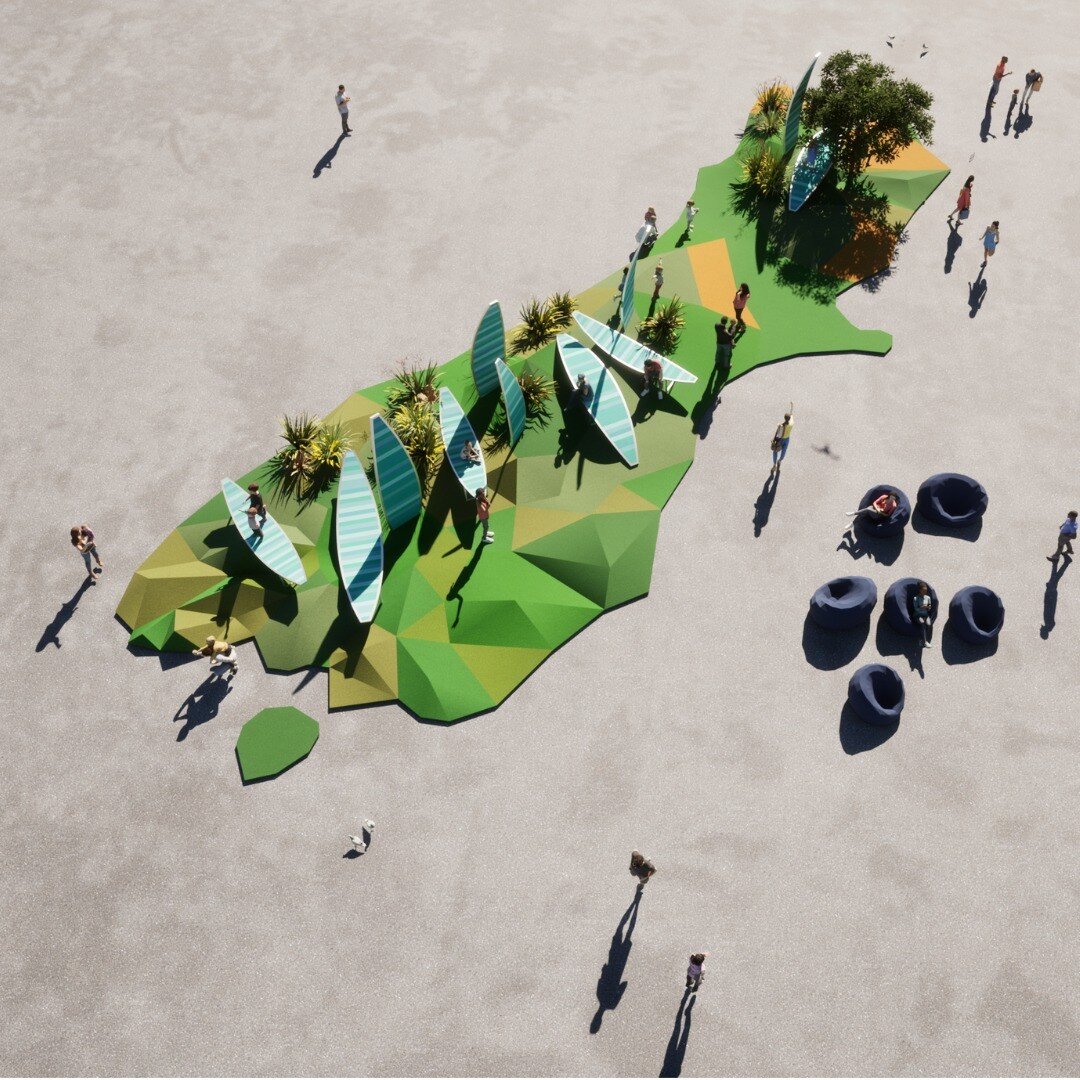 Te Waipounamu PLAYSCAPE

Concept for a Te Waipounamu (South Island) based playscape. 
Seating - Shade - Planting - Proprioceptive play -Abstraction - Soft Fall - Angular - FUN
.
.
 #findadesigner #christchurch #fun #lightandshadow #Materials #designp