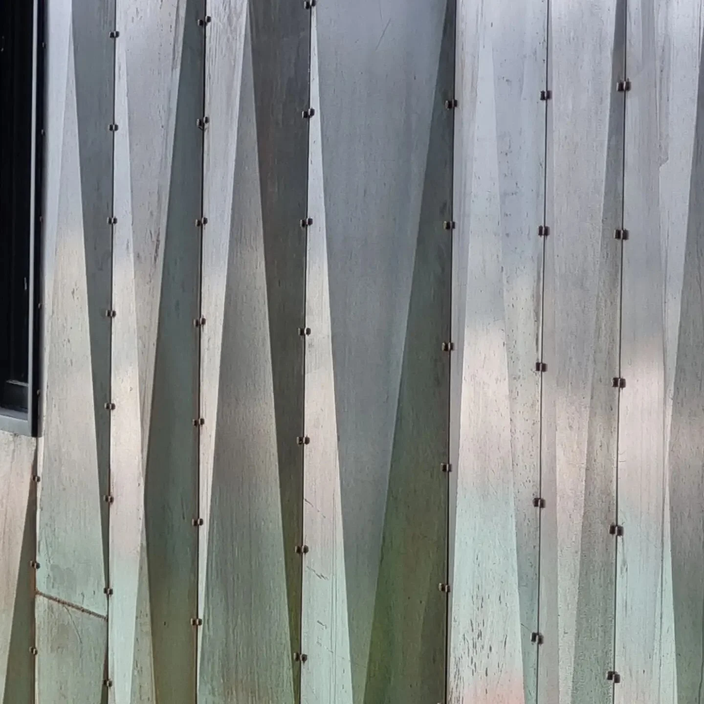 Cladding before the rain turns it rusty. 
.
.
#hullhouse 
#architecturelovers 
#cladding 
#weatheringsteel 
#otautahi 
#lyttelton 
#texture