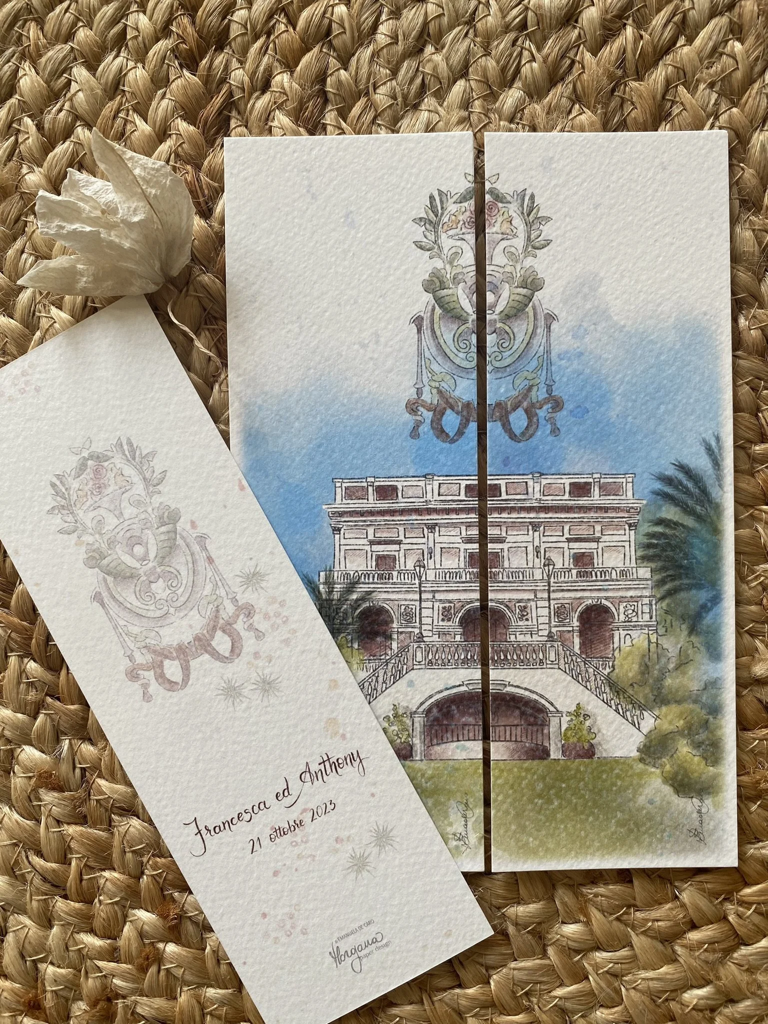 partecipazioni personalizzate Napoli, coordinato nozze personalizzato, wedding stationery