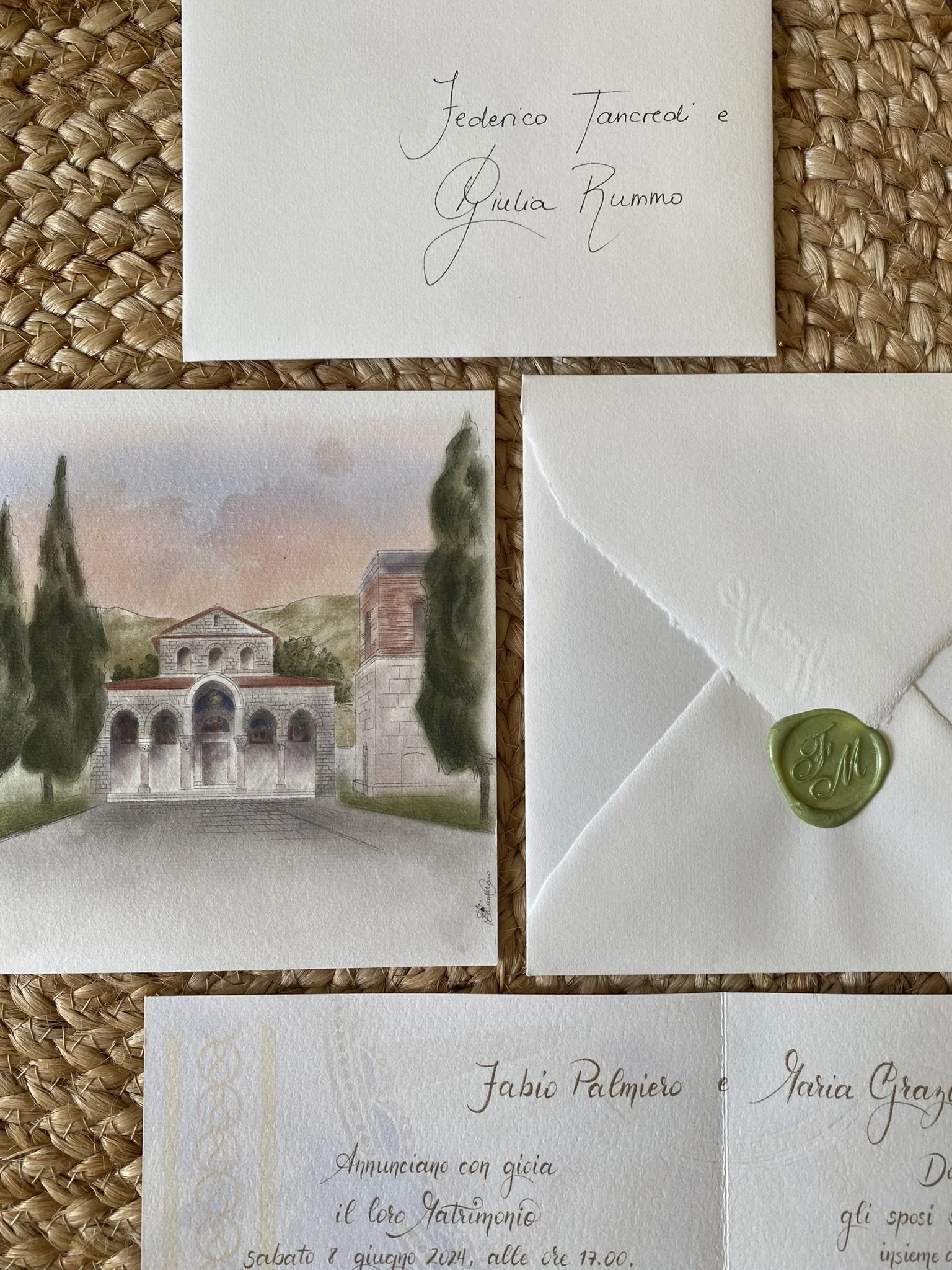 partecipazioni personalizzate Napoli, coordinato nozze personalizzato, wedding stationery
