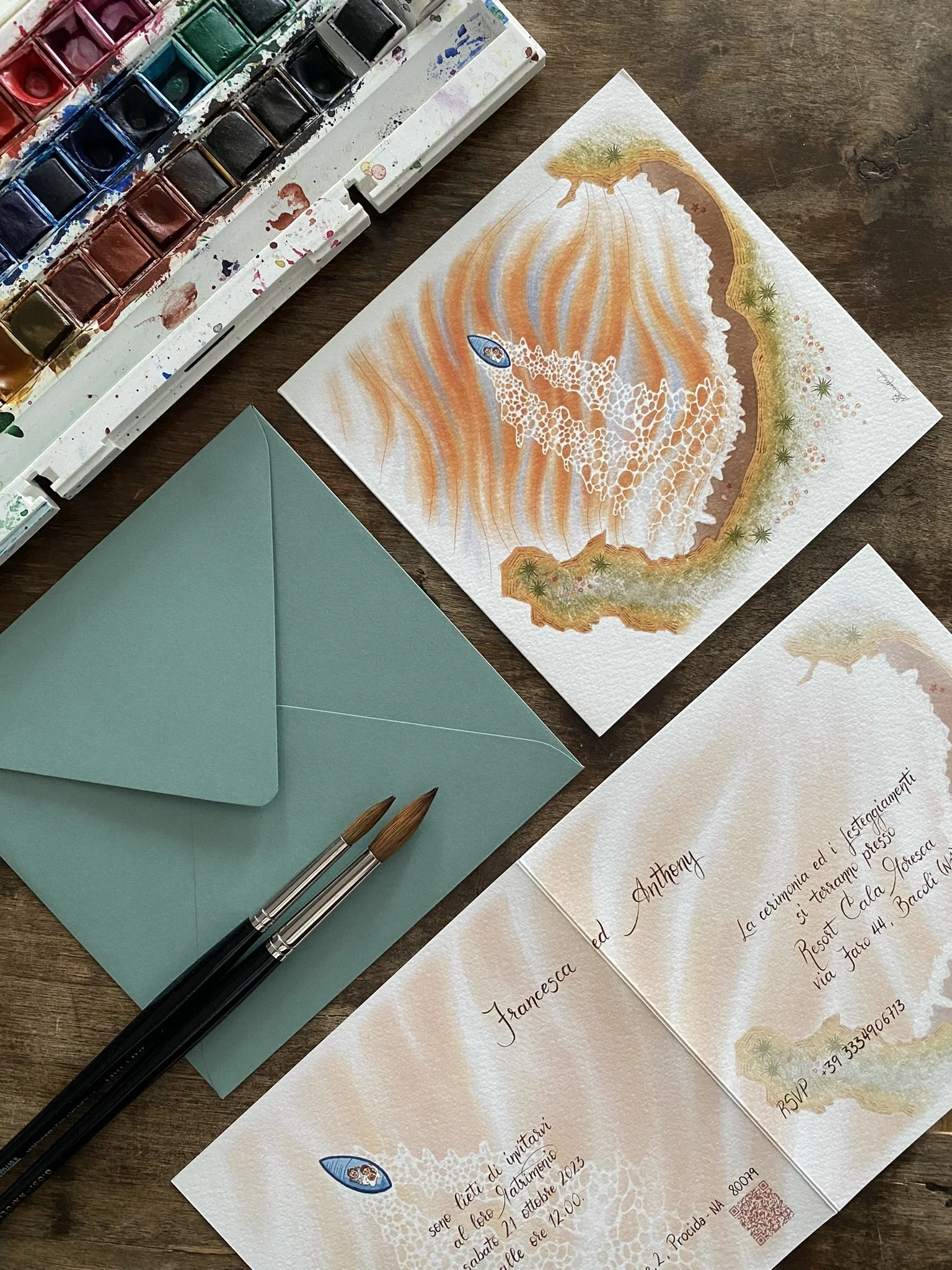 partecipazioni personalizzate Napoli, coordinato nozze personalizzato, wedding stationery